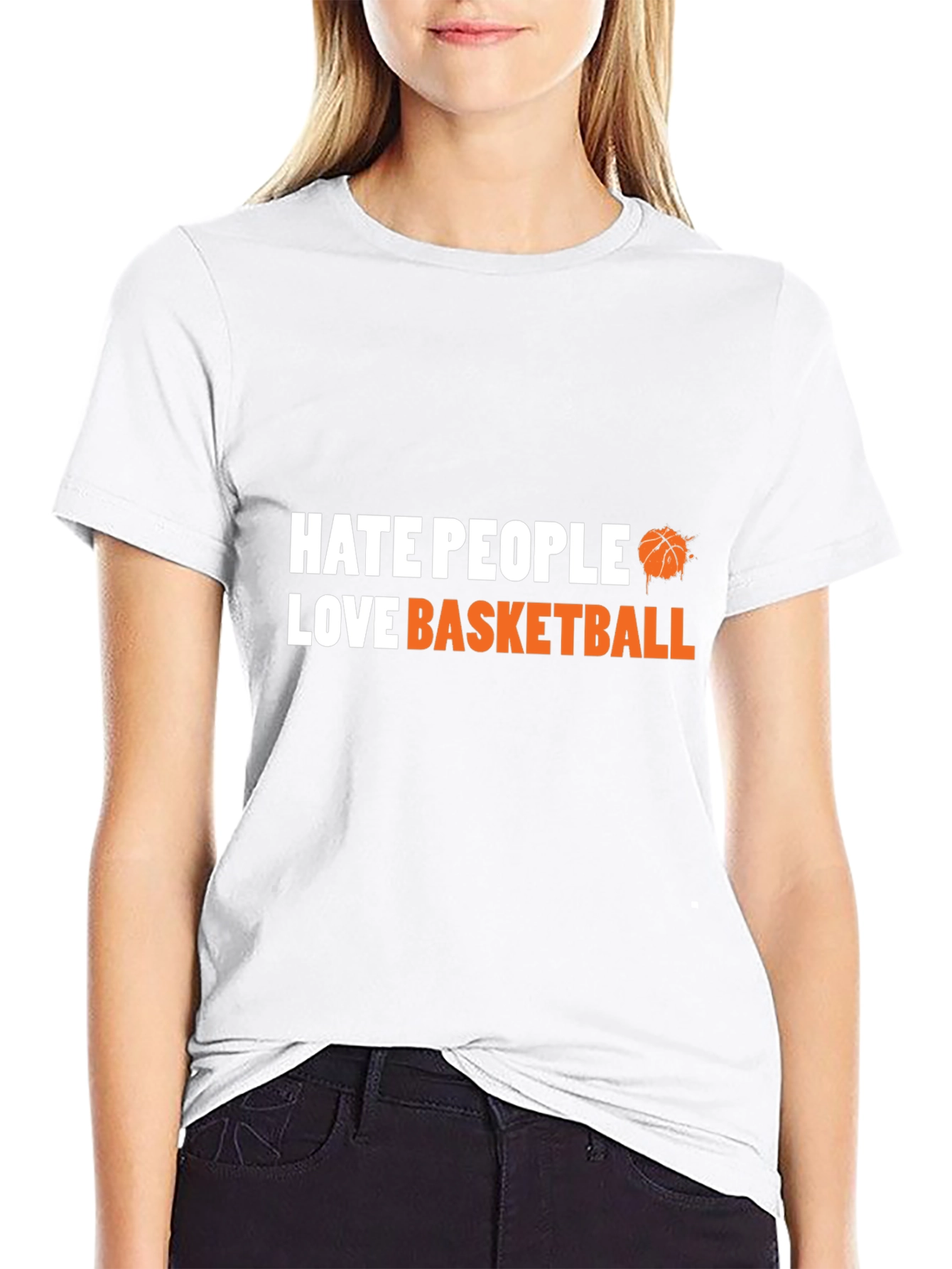 Hate People Love Basketball Graphic Tee