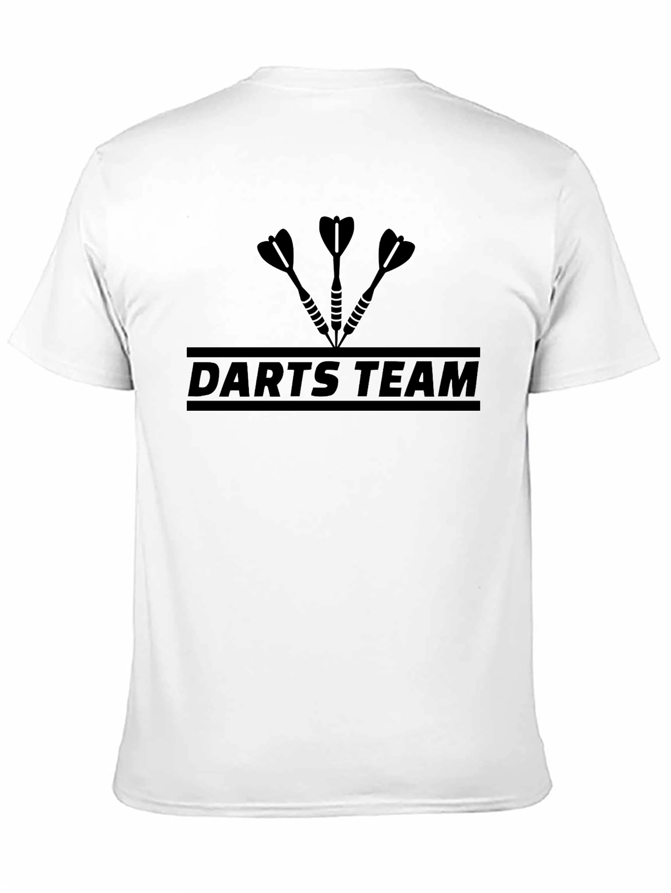 Darts Team Graphic T-Shirt - Black Crew Neck Tee