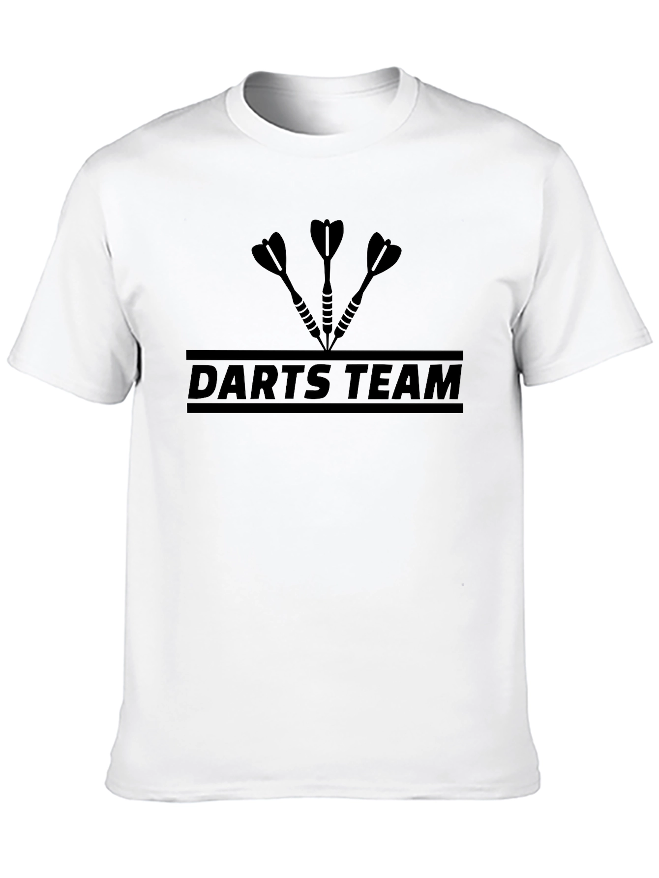 Darts Team Graphic T-Shirt - Black Crew Neck Tee