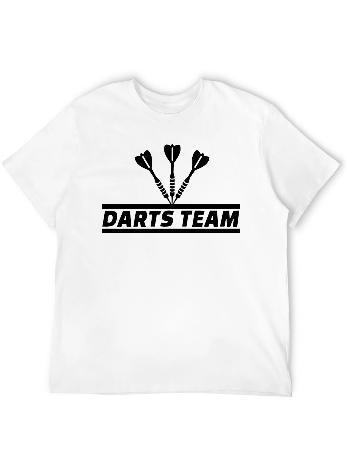 Darts Team Graphic T-Shirt - Black Crew Neck Tee