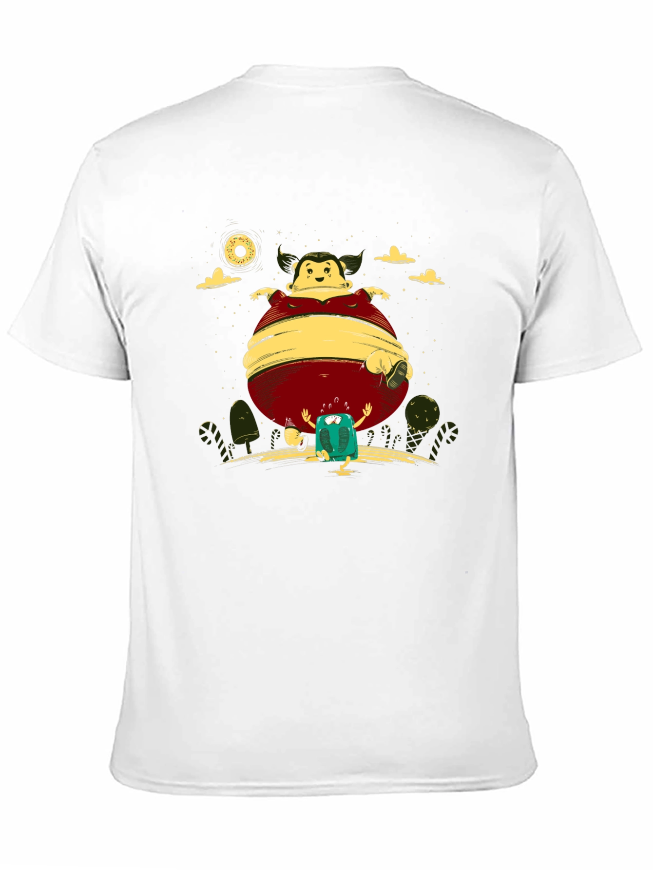 Cartoon-Themed Black Graphic Tee