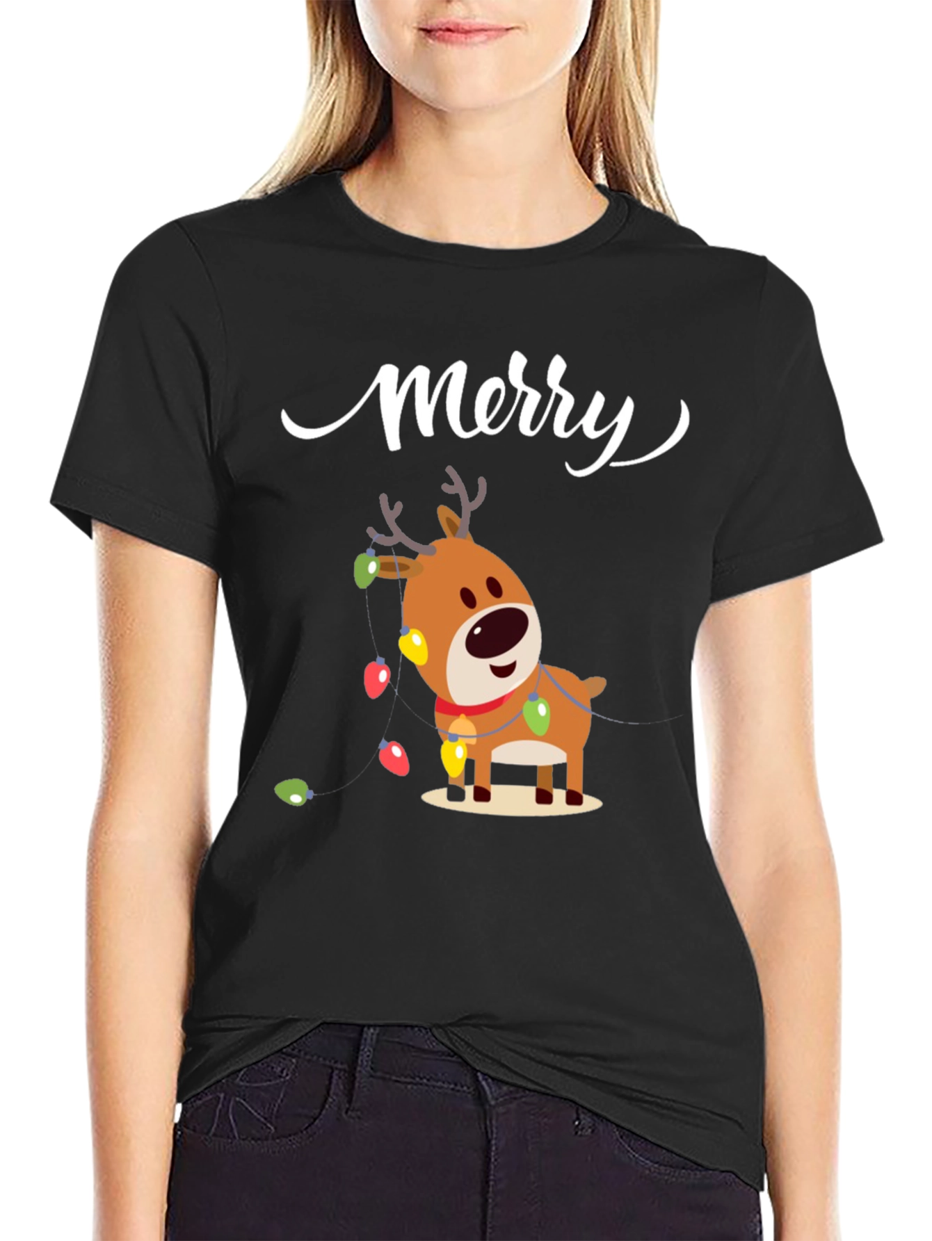 Merry Reindeer Christmas T-Shirt