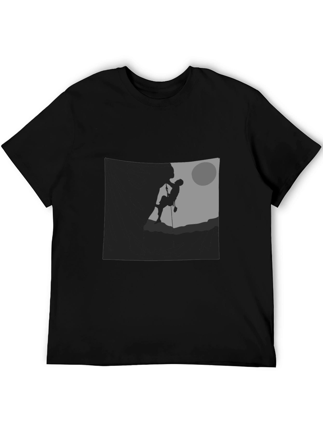 Silhouette Climber Graphic Black T-Shirt