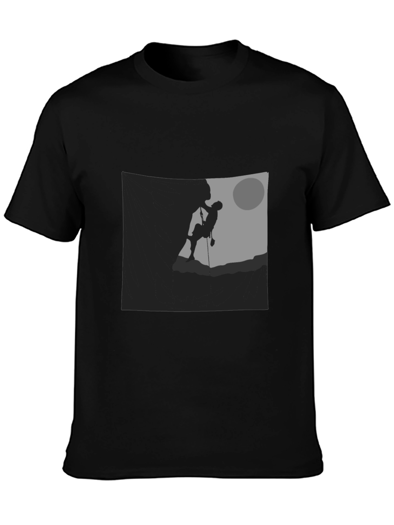 Silhouette Climber Graphic Black T-Shirt