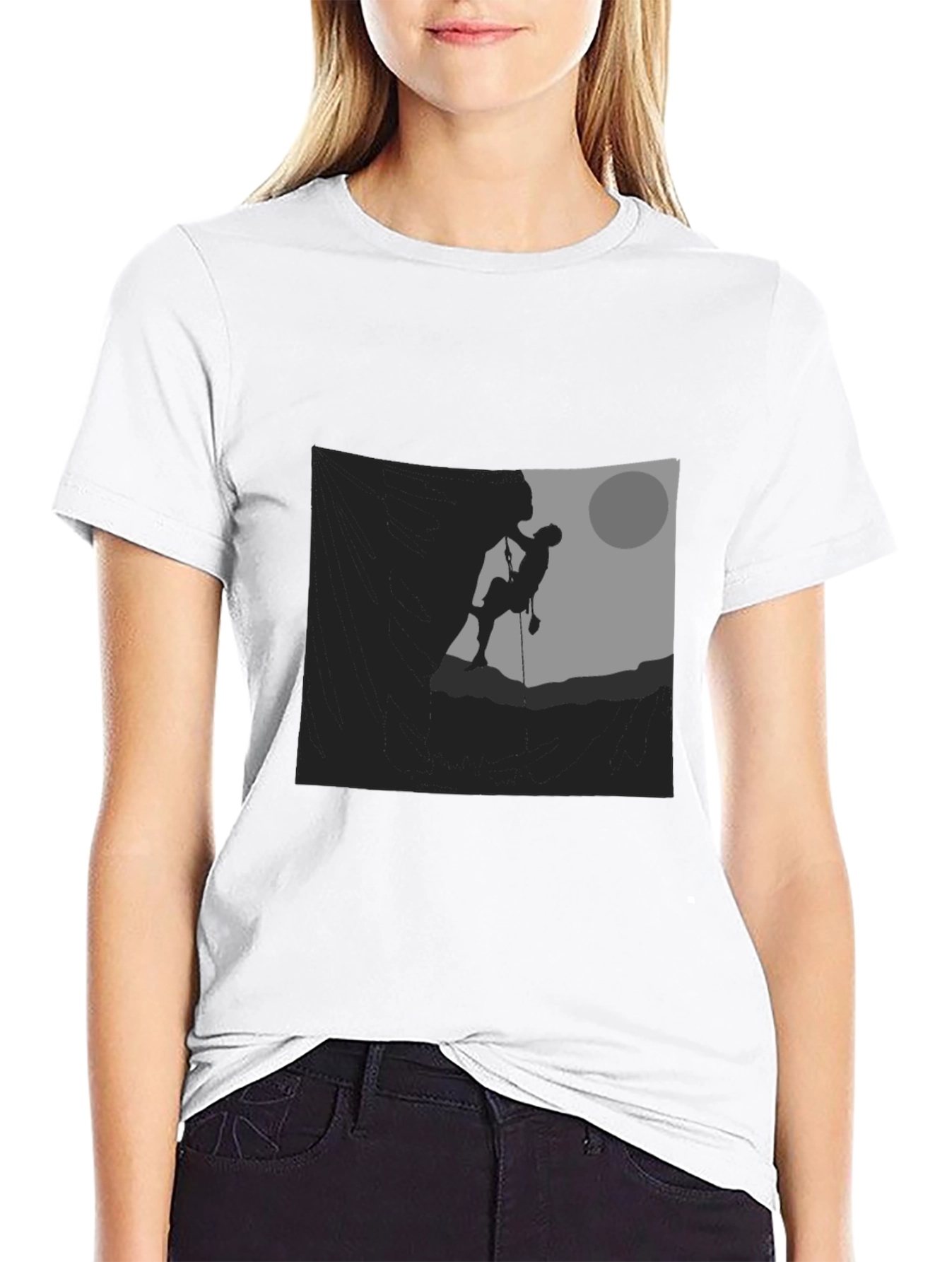 Silhouette Climber Graphic Black T-Shirt