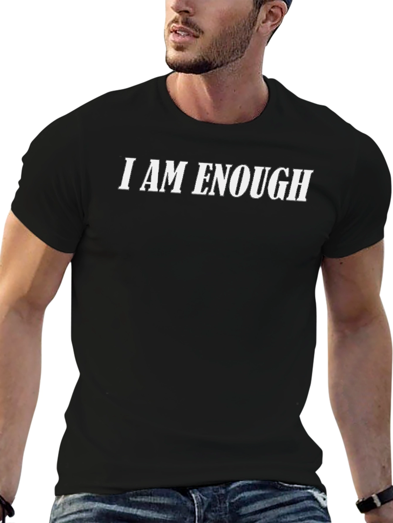 I Am Enough Graphic Tee - Black Unisex T-Shirt