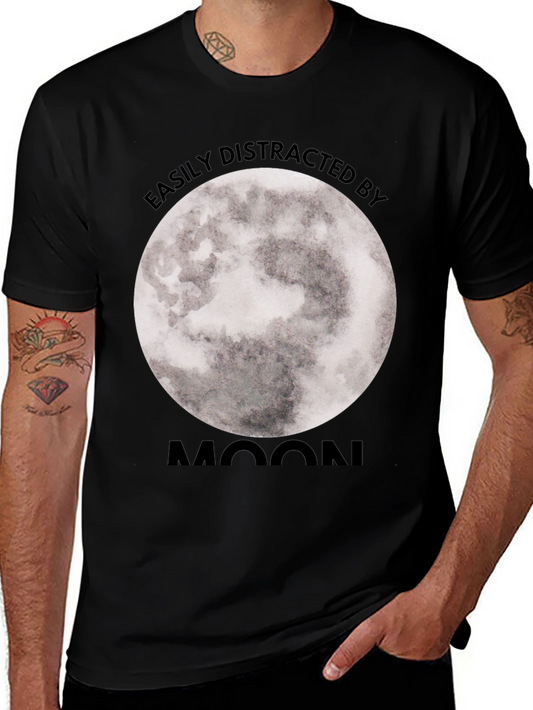 Easily Distracted By Moon Graphic Tee