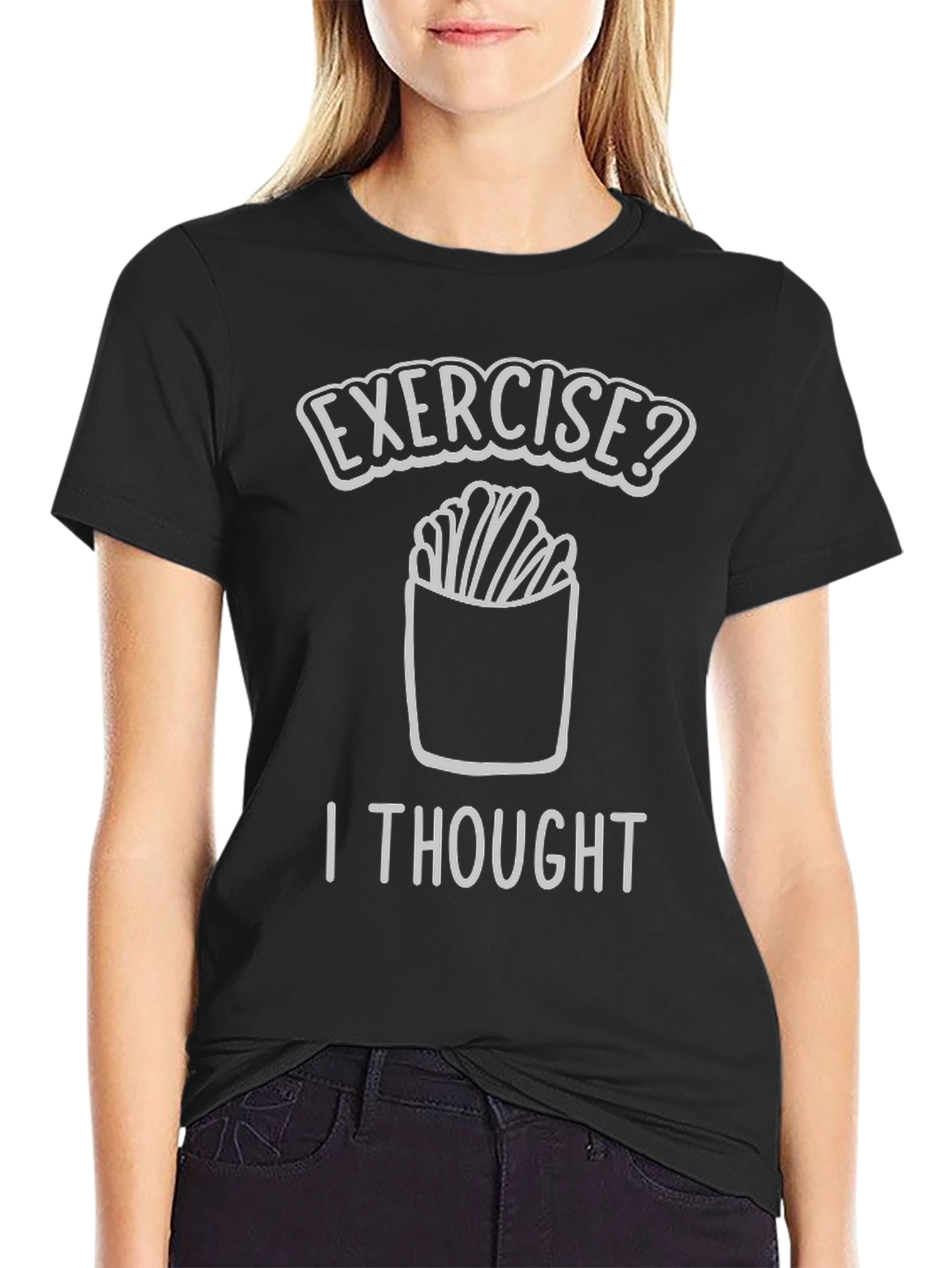 Funny Exercise Fries T-Shirt - Foodie Tee