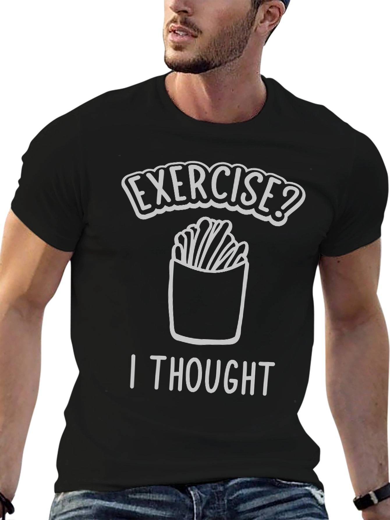 Funny Exercise Fries T-Shirt - Foodie Tee
