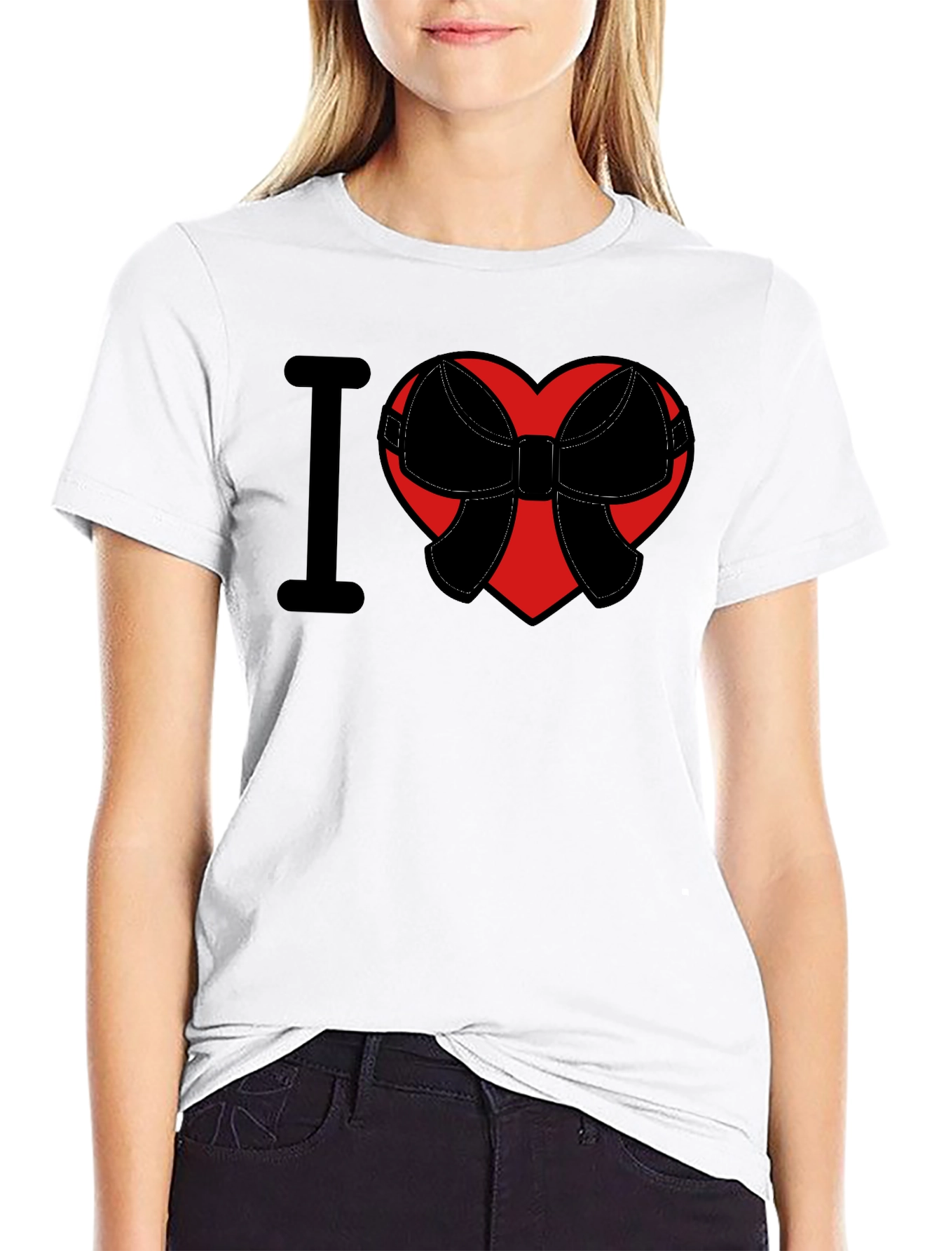 I Heart Bow T-Shirt - Mens Graphic Tee