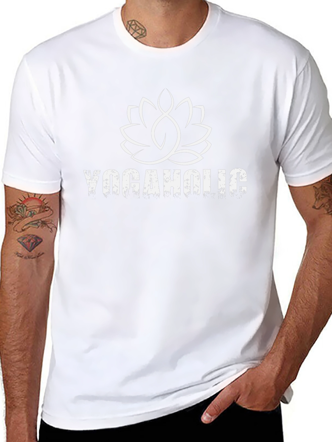 Yogaholic Lotus T-Shirt - Black