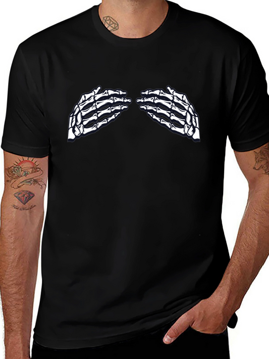 Skeleton Hands Graphic Tee - Unisex Black T-Shirt