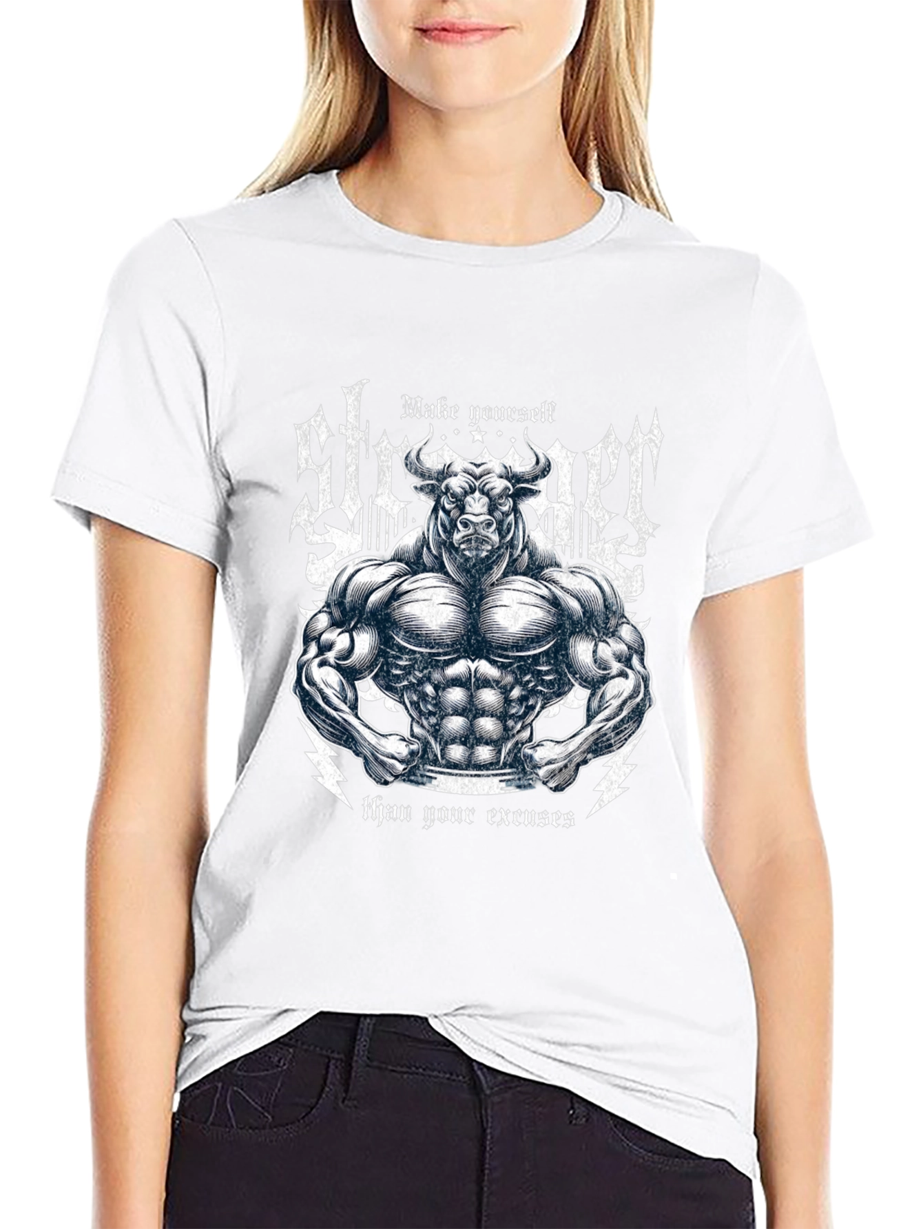 Stronger Than Excuses Graphic Tee - Black