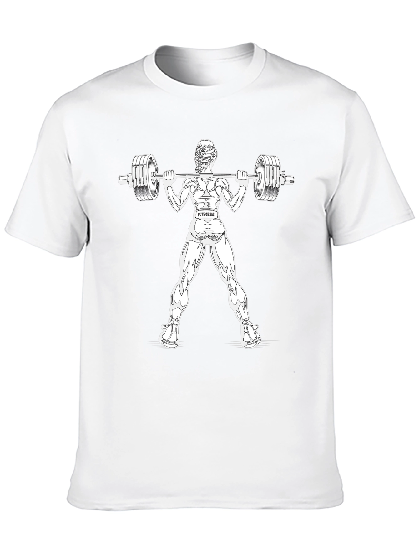 Fitness Graphic T-Shirt - Weightlifting Woman Design