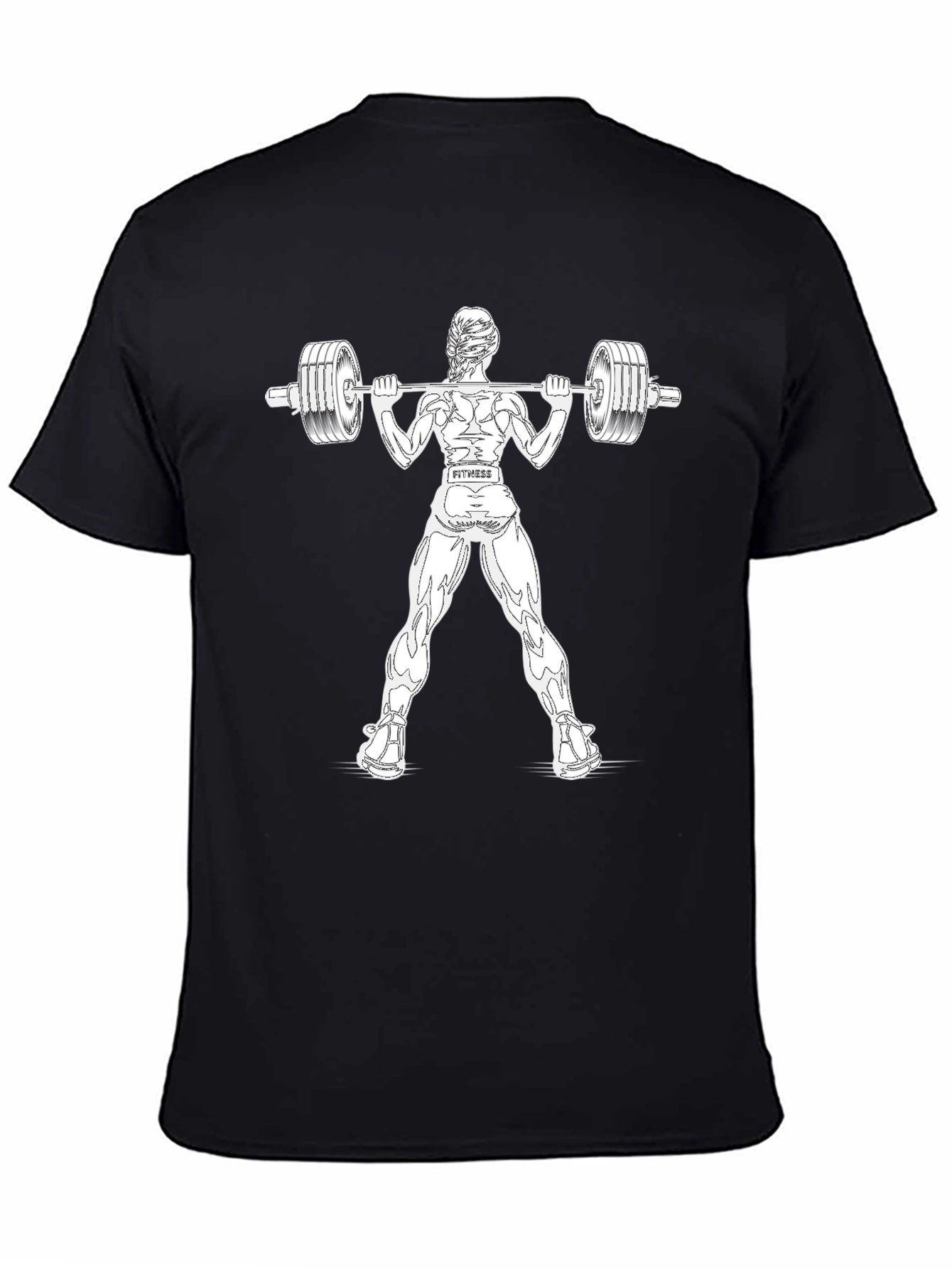 Fitness Graphic T-Shirt - Weightlifting Woman Design