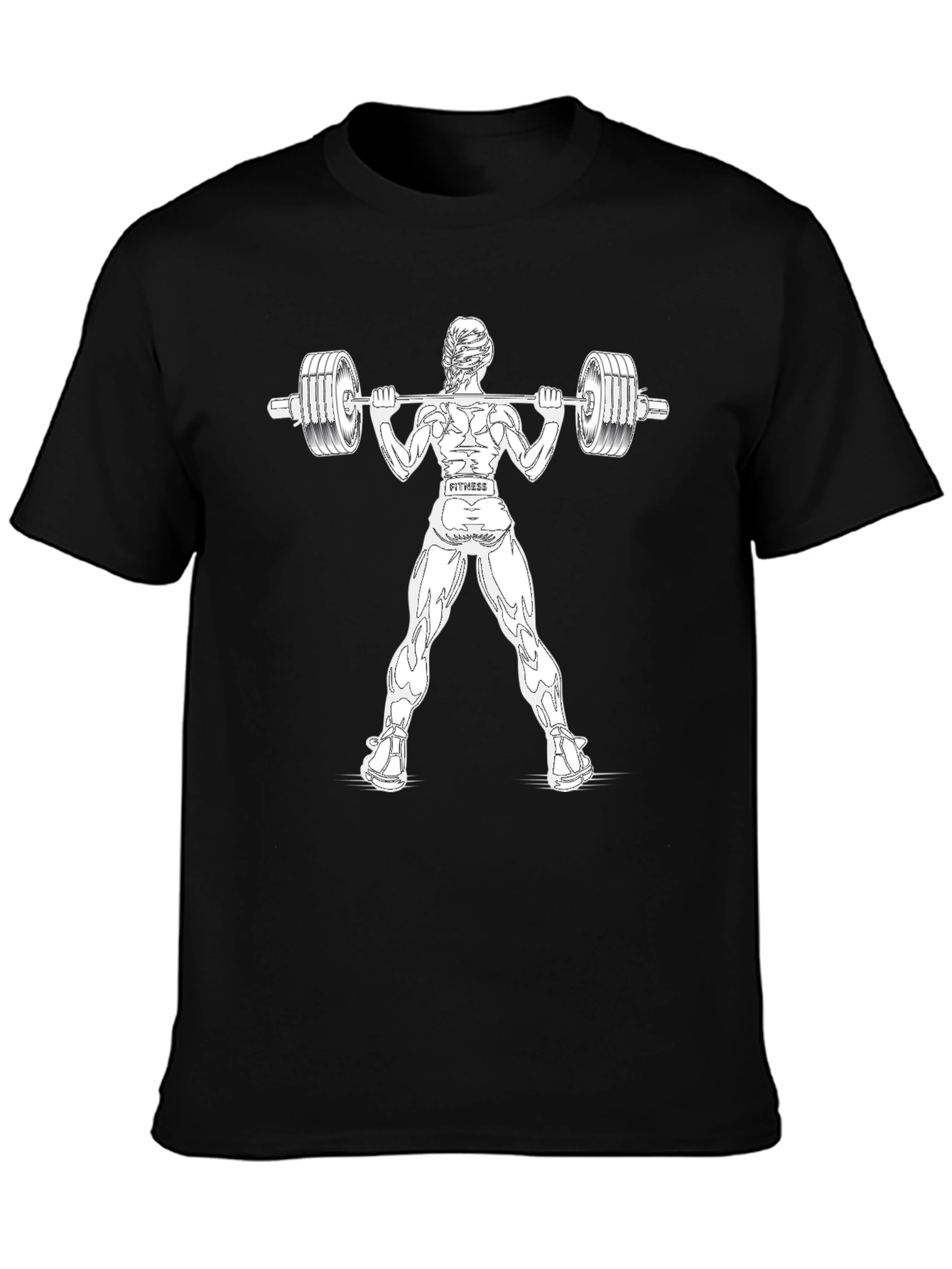 Fitness Graphic T-Shirt - Weightlifting Woman Design