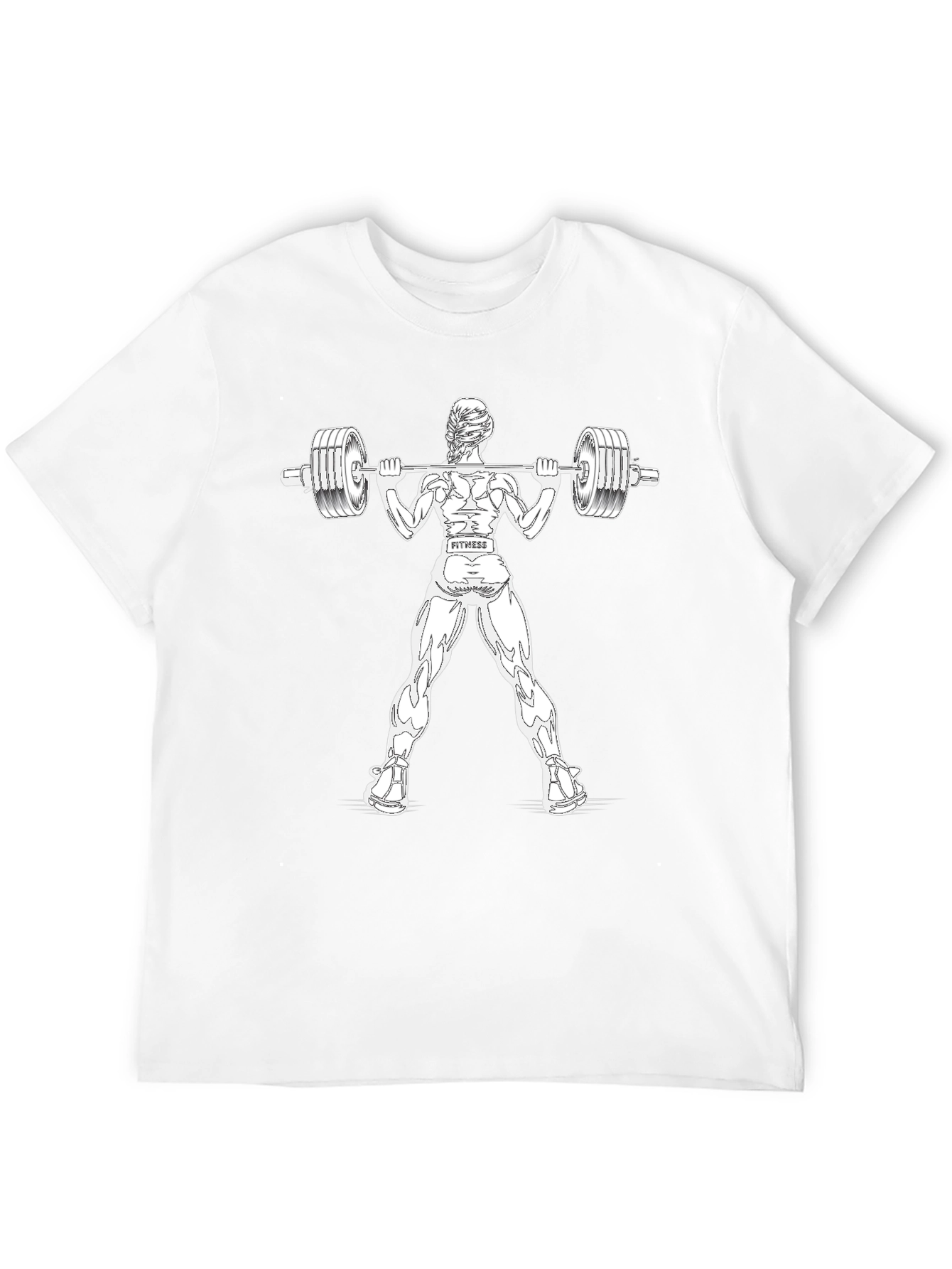 Fitness Graphic T-Shirt - Weightlifting Woman Design
