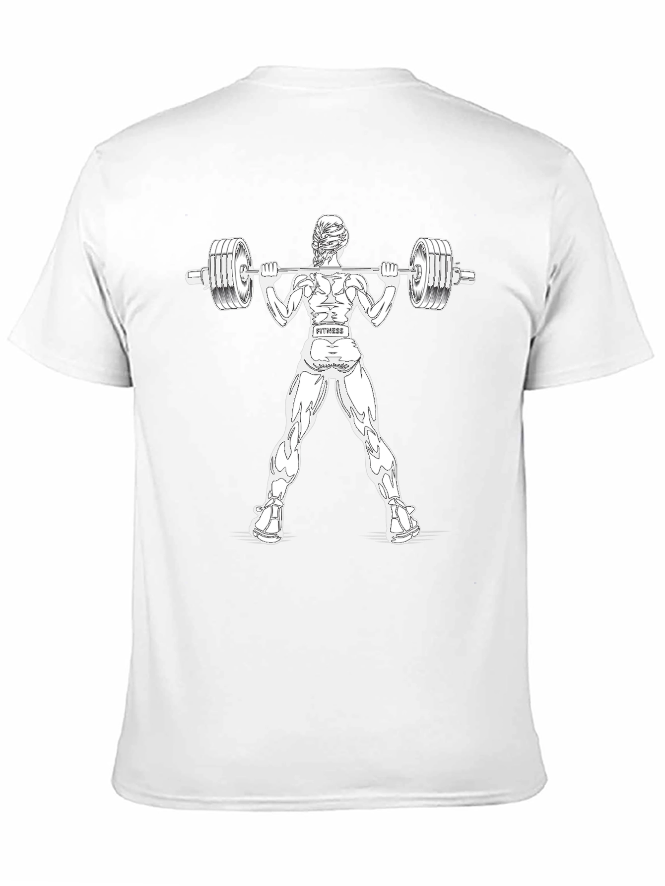 Fitness Graphic T-Shirt - Weightlifting Woman Design