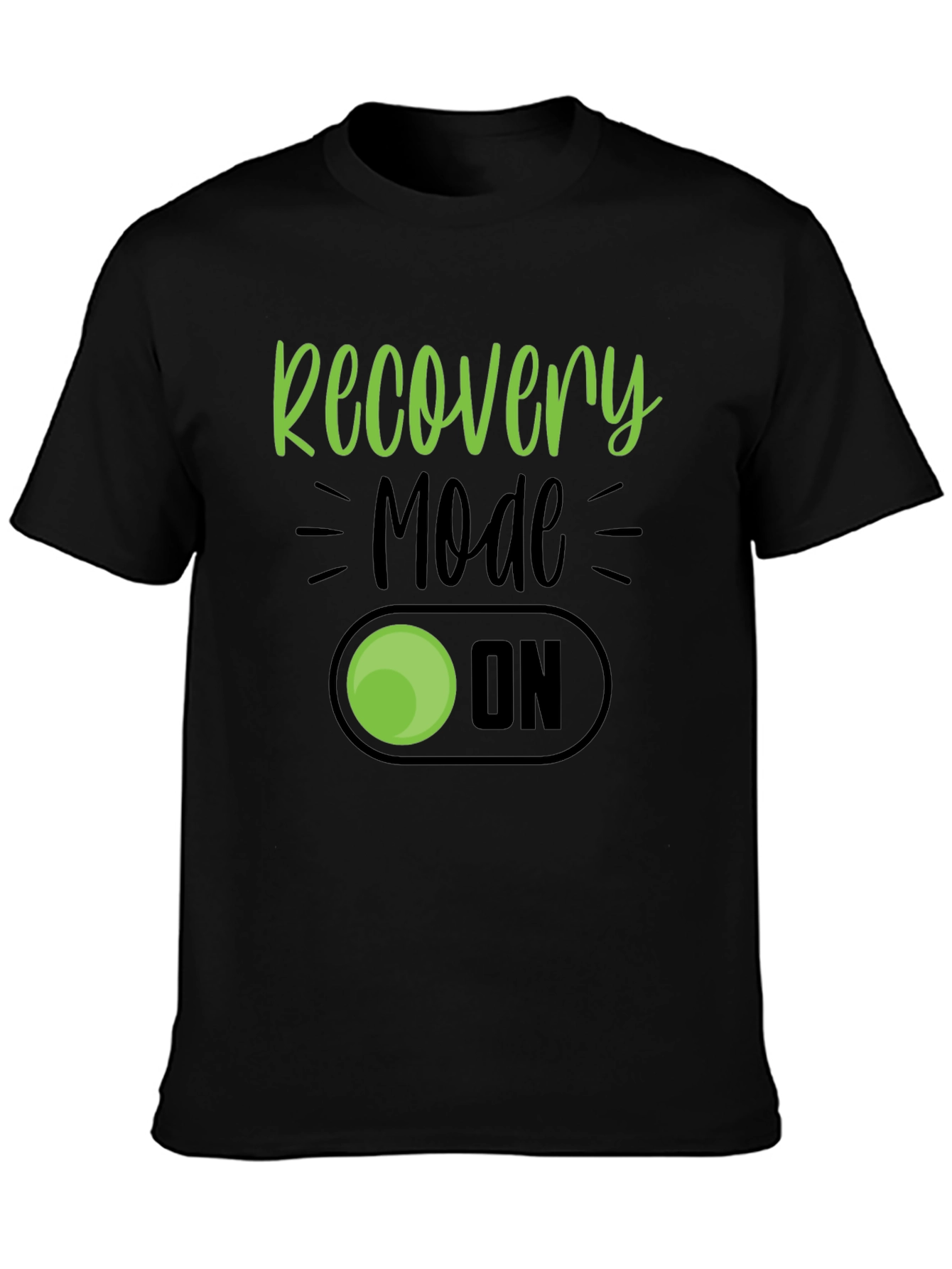 Recovery Mode On Graphic T-Shirt - Black Cotton Tee