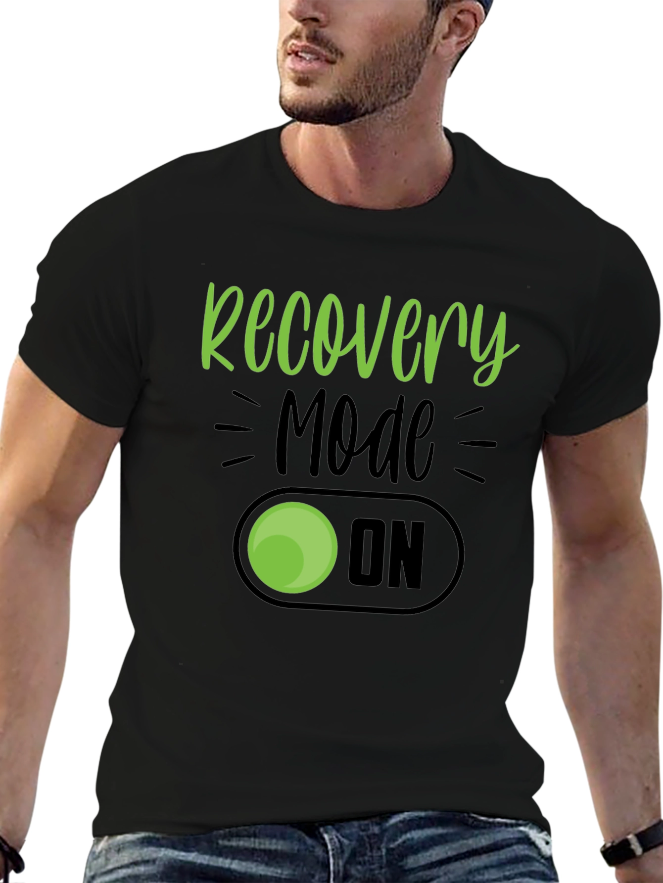 Recovery Mode On Graphic T-Shirt - Black Cotton Tee