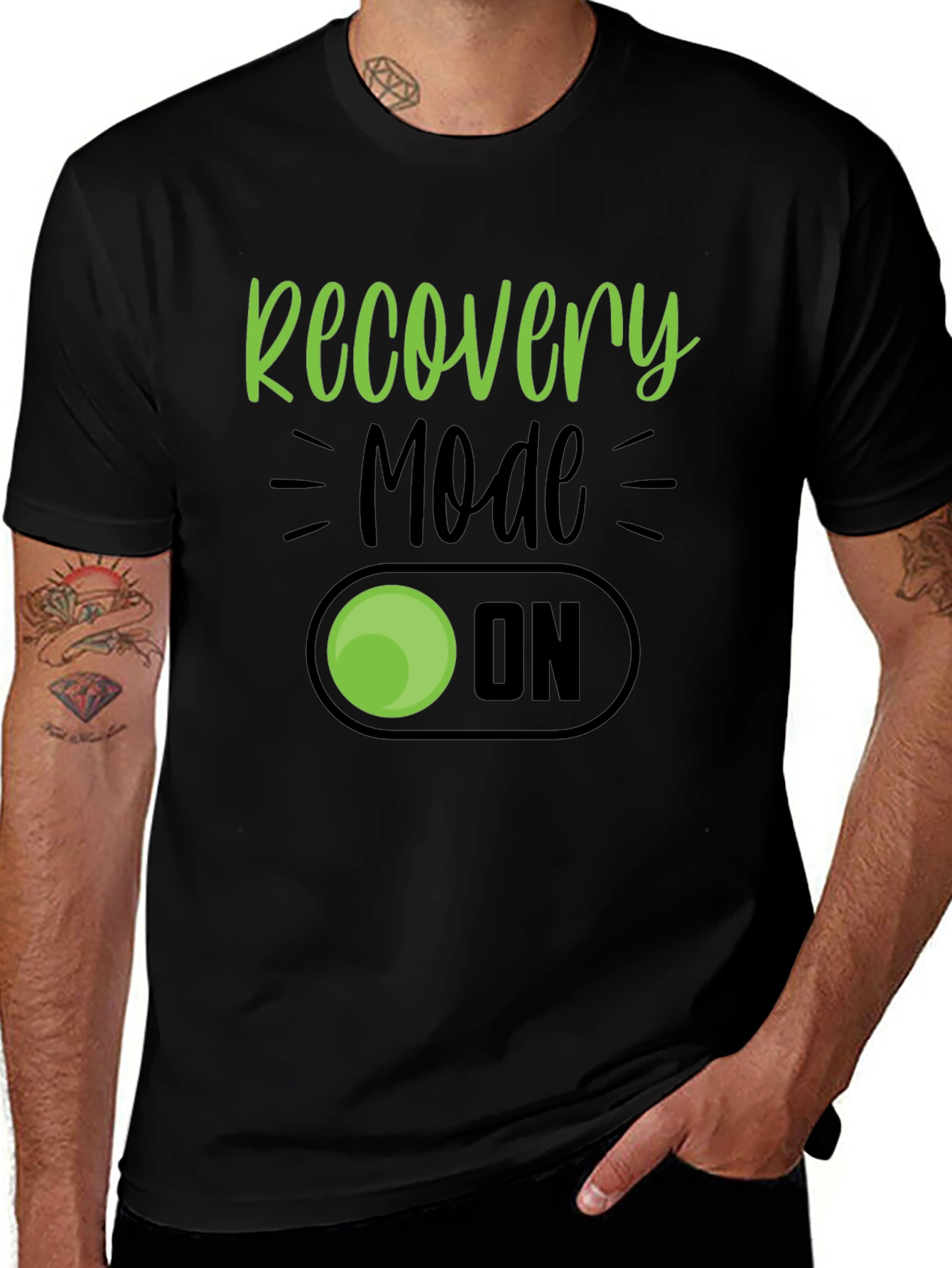 Recovery Mode On Graphic T-Shirt - Black Cotton Tee