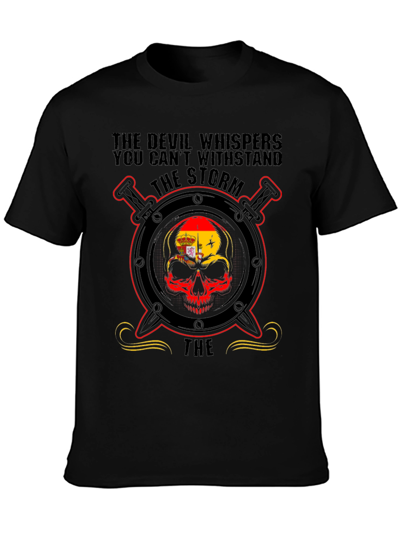 Storm Skull Graphic Tee - Devil Whispers Design
