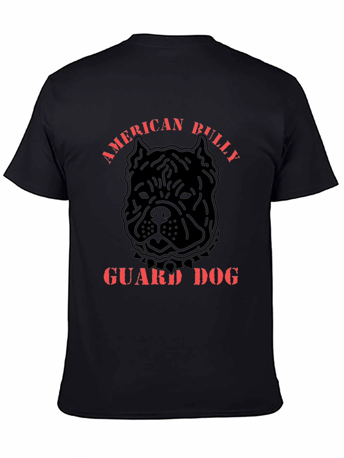 American Bully Guard Dog Black Graphic T-Shirt