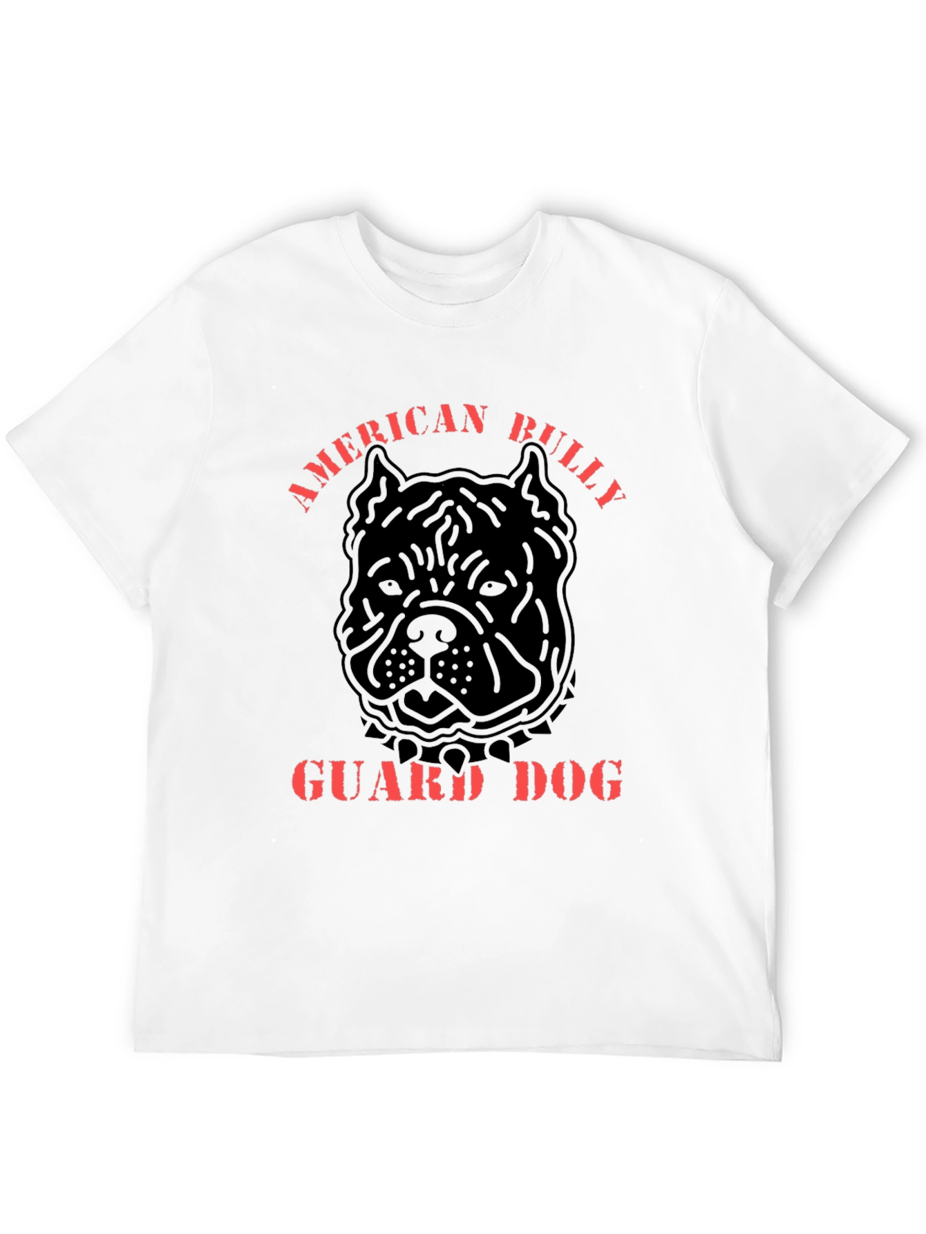 American Bully Guard Dog Black Graphic T-Shirt