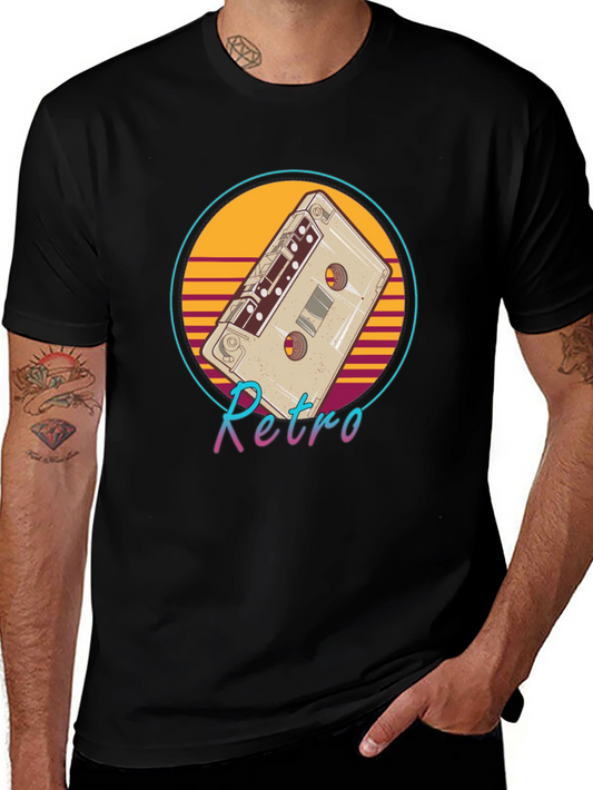 Retro Cassette Tape Graphic Tee - Vintage Style