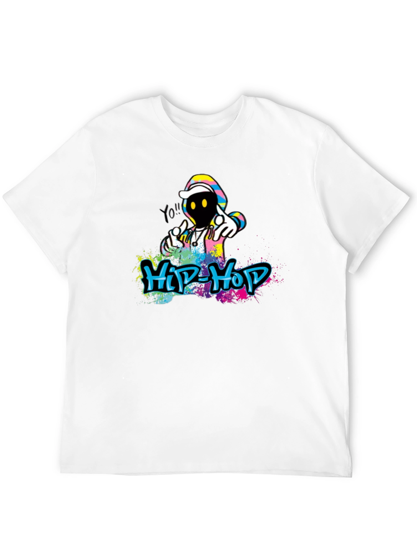 Hip Hop Graffiti Graphic Black T-Shirt