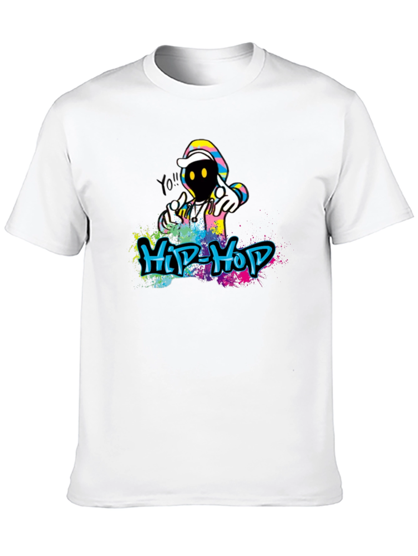 Hip Hop Graffiti Graphic Black T-Shirt