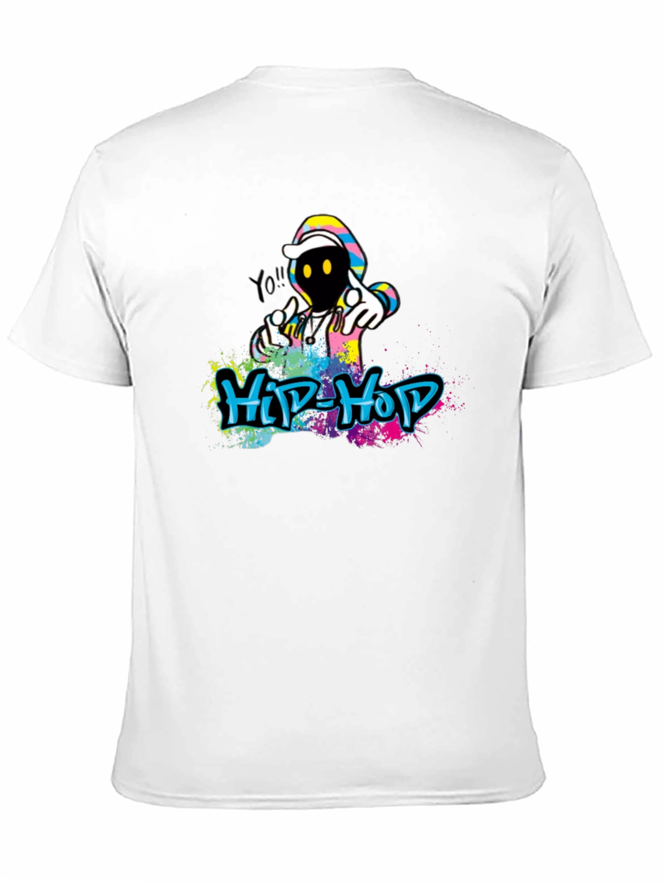 Hip Hop Graffiti Graphic Black T-Shirt