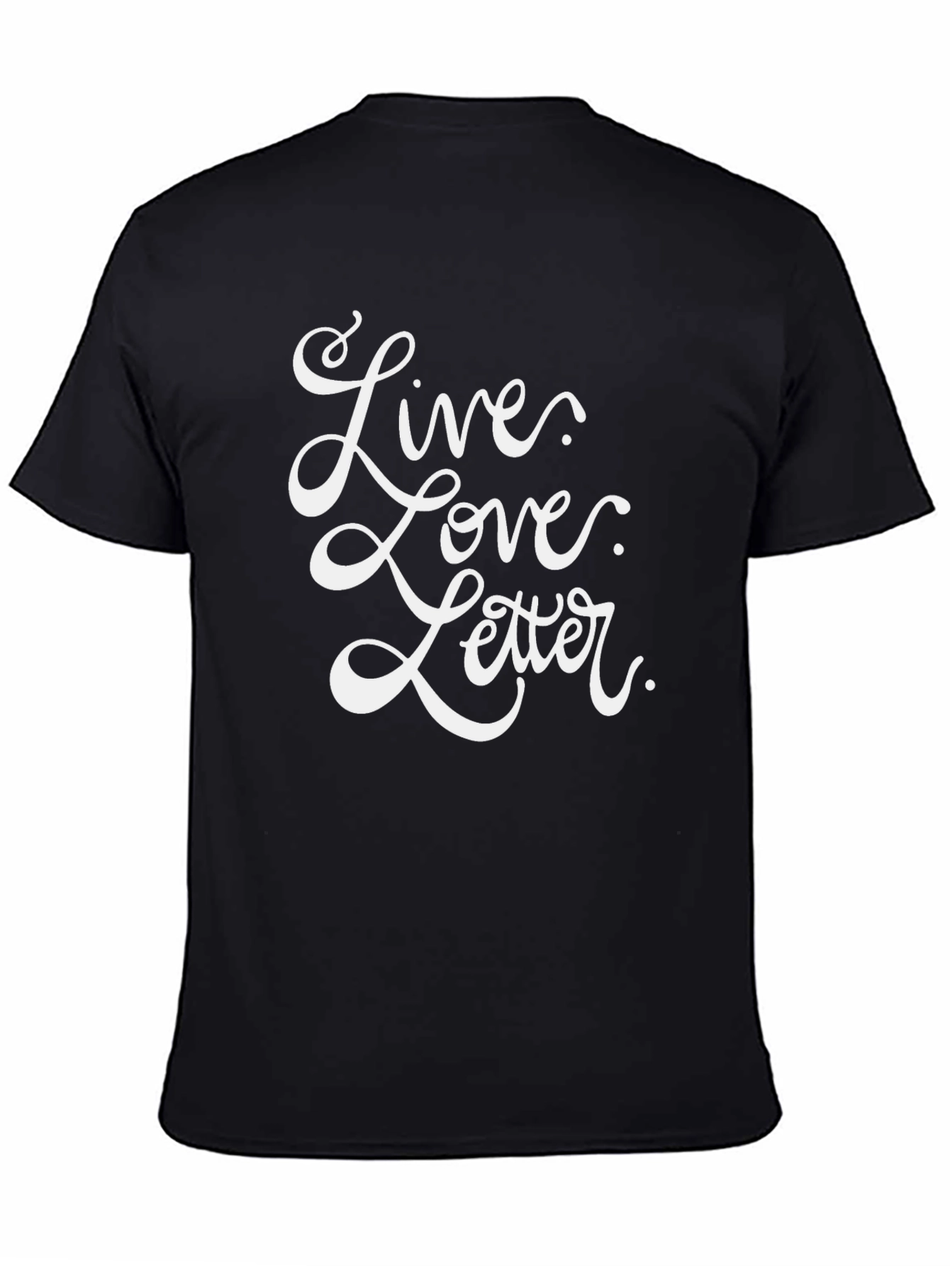 Live Love Letter Graphic Tee - Black Casual T-Shirt