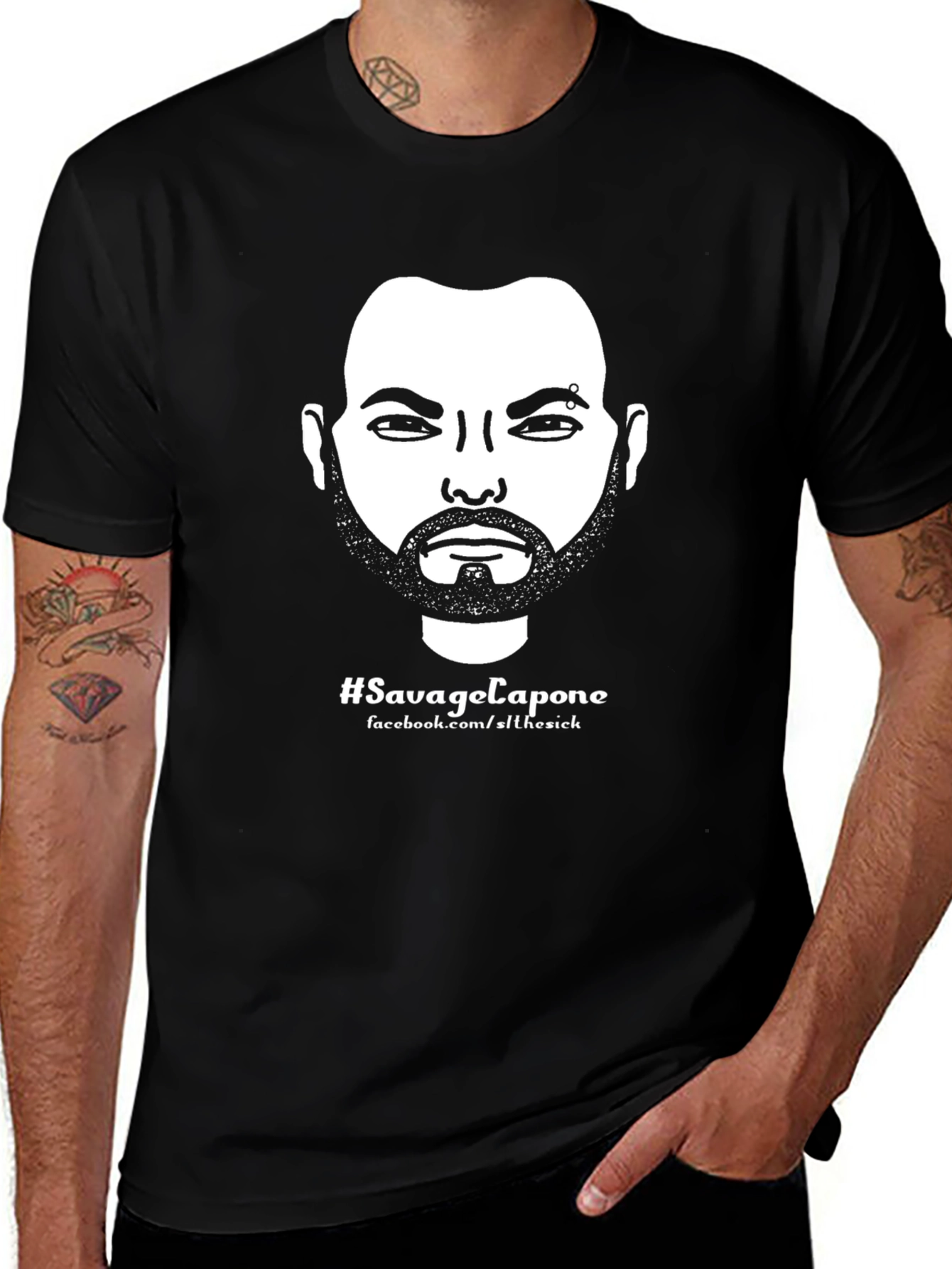 Savage Capone Graphic T-Shirt - Black Cotton Tee