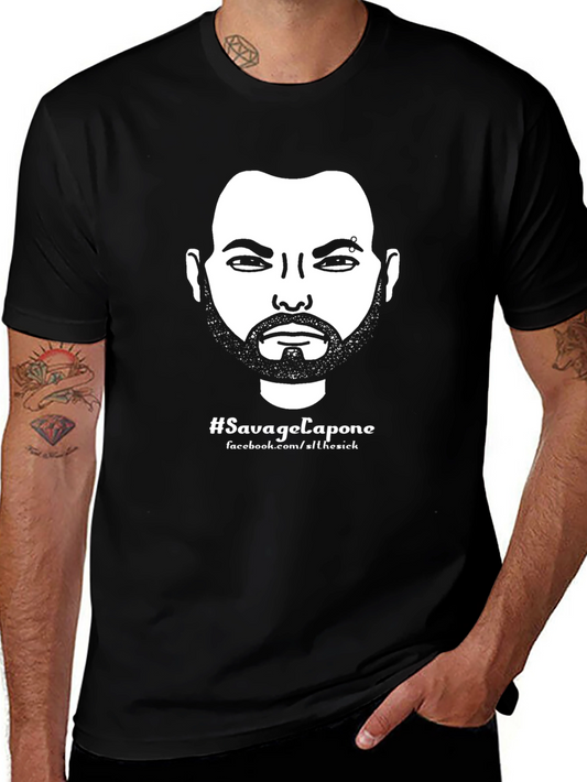 Savage Capone Graphic T-Shirt - Black Cotton Tee
