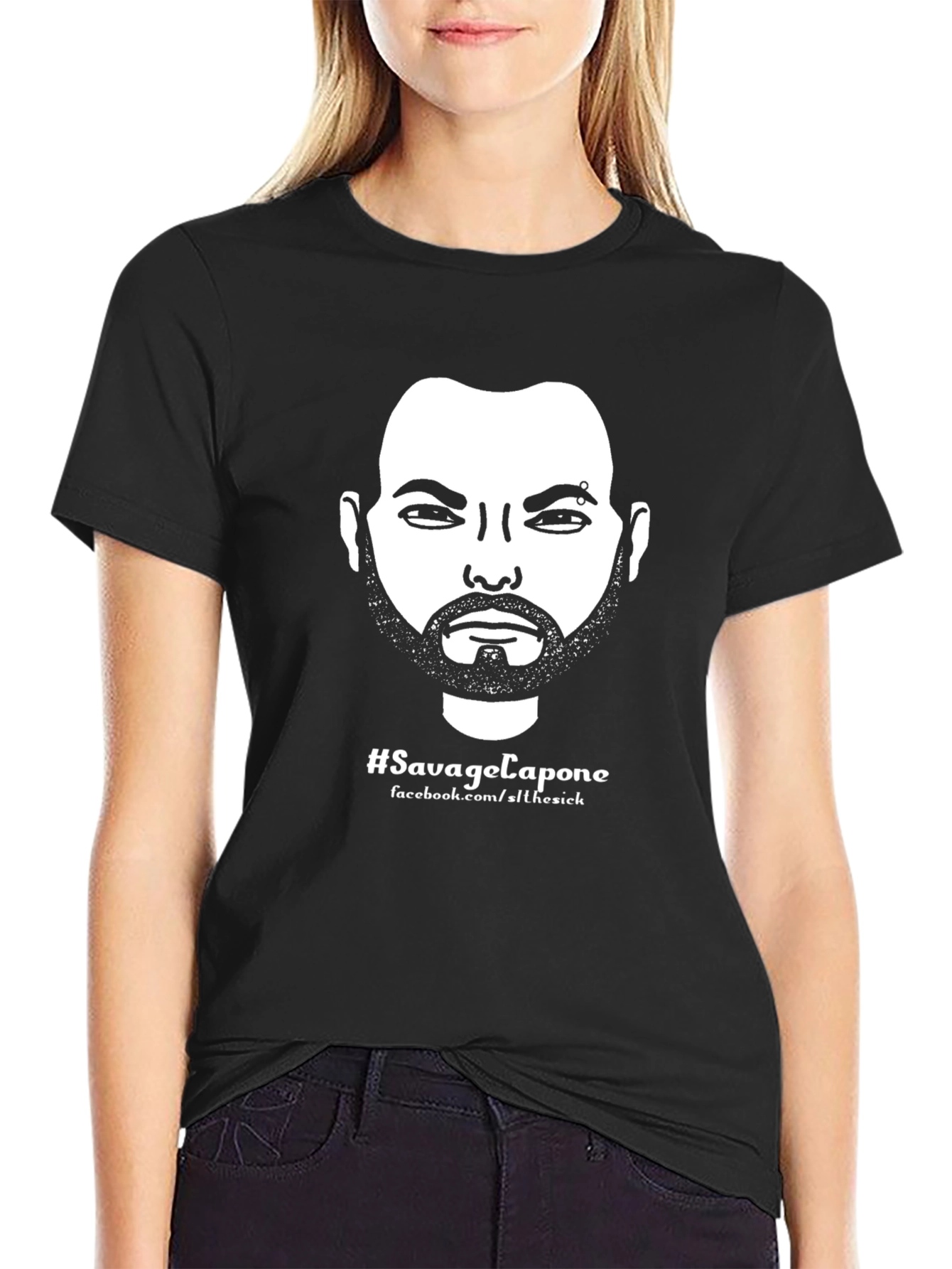 Savage Capone Graphic T-Shirt - Black Cotton Tee
