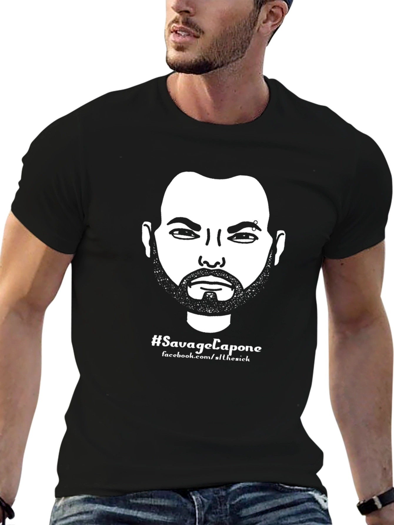 Savage Capone Graphic T-Shirt - Black Cotton Tee
