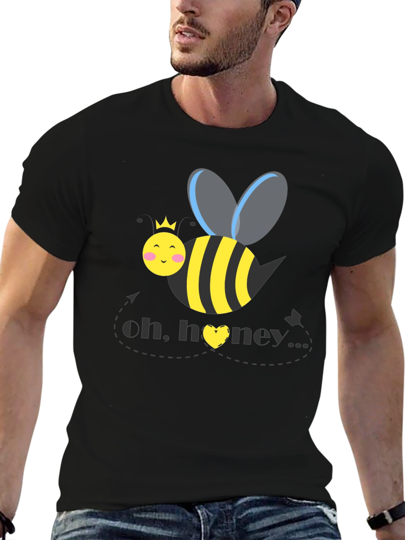 Oh Honey Bee Graphic Tee - Black