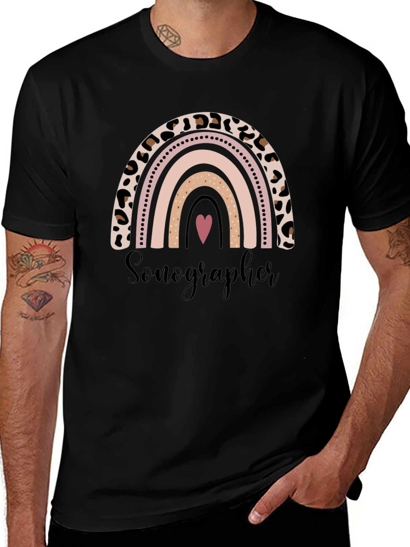 Sonographer Rainbow Graphic Tee