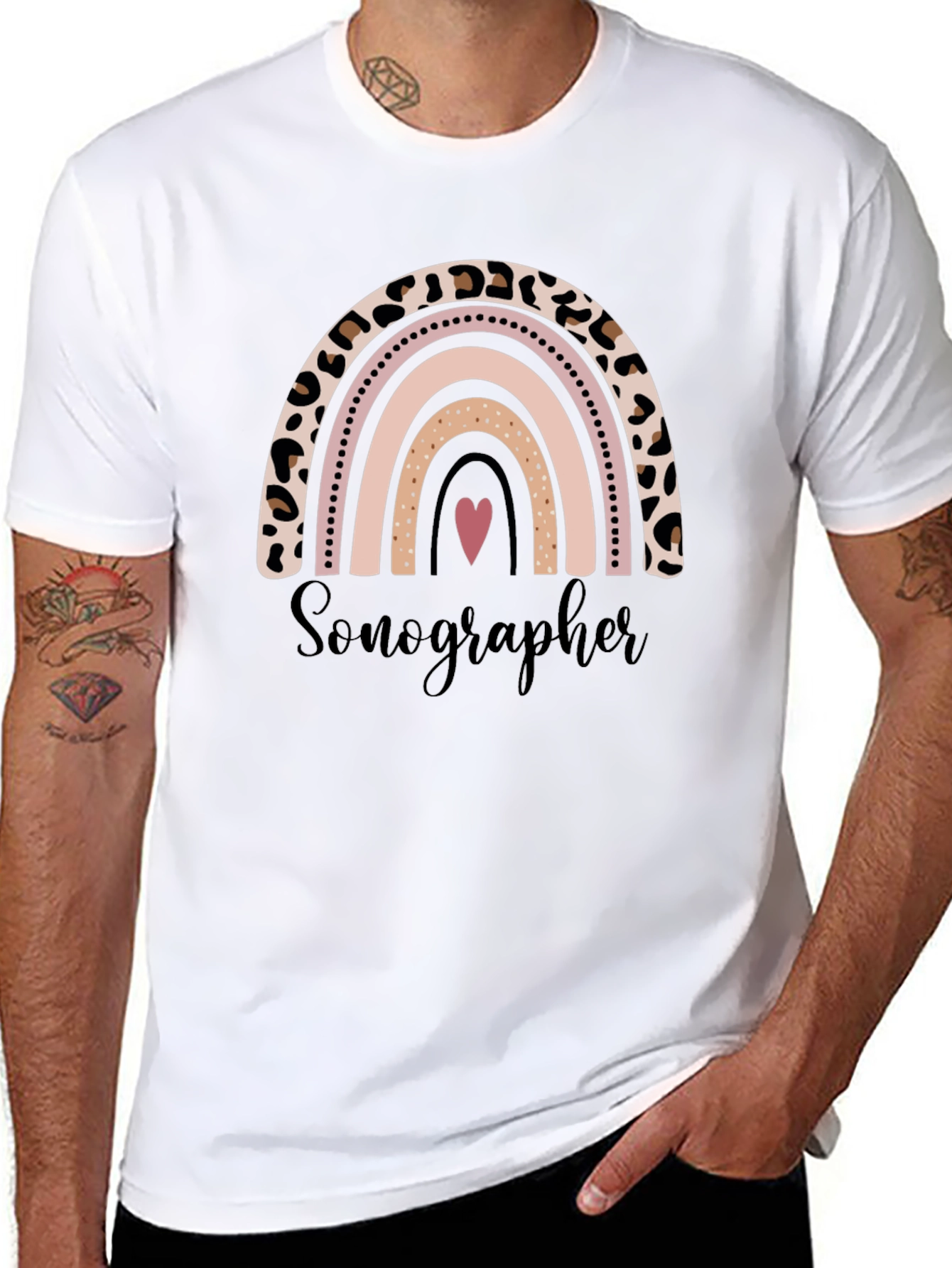 Sonographer Rainbow Graphic Tee