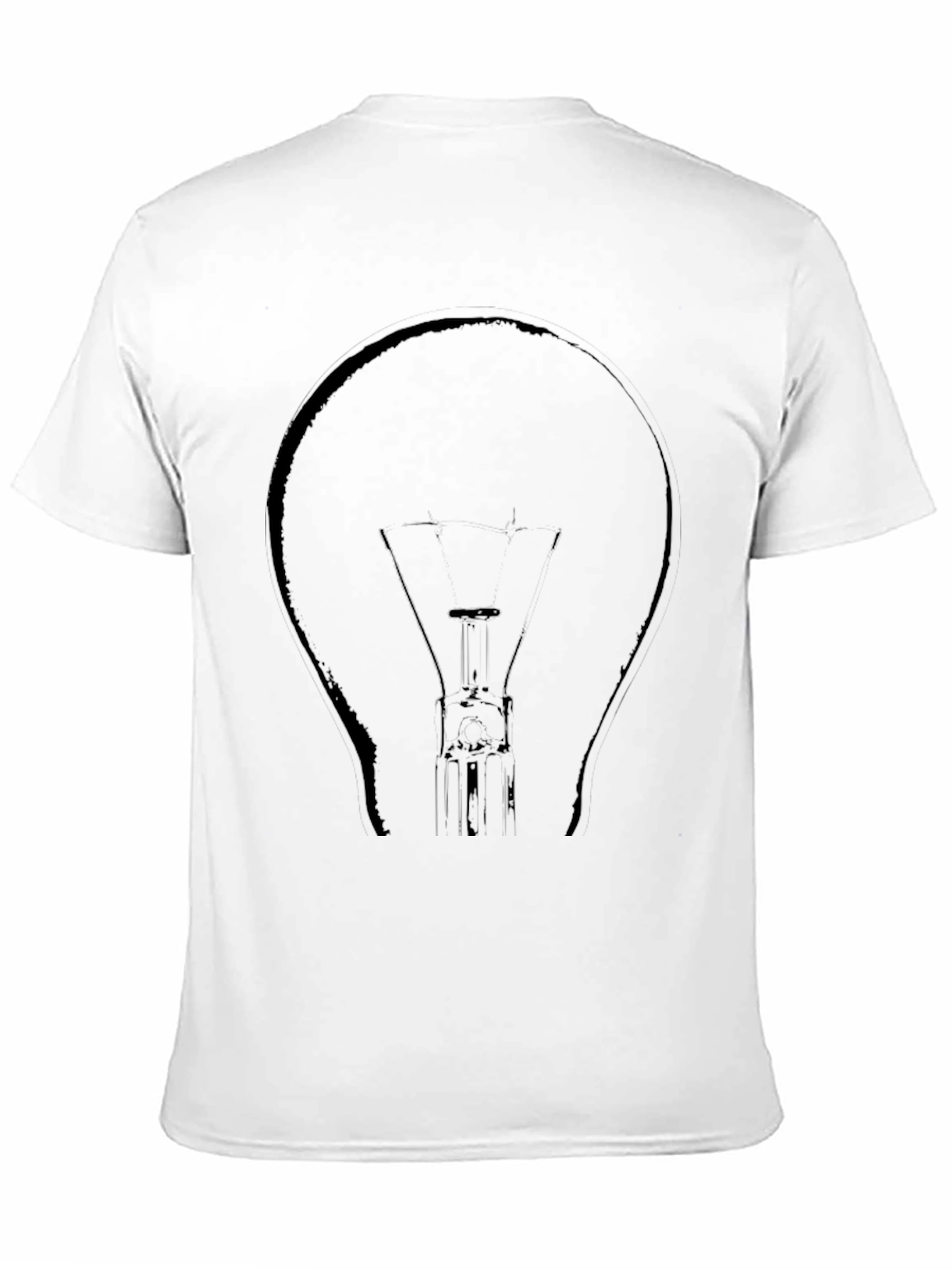 Black T-Shirt with Lightbulb Design