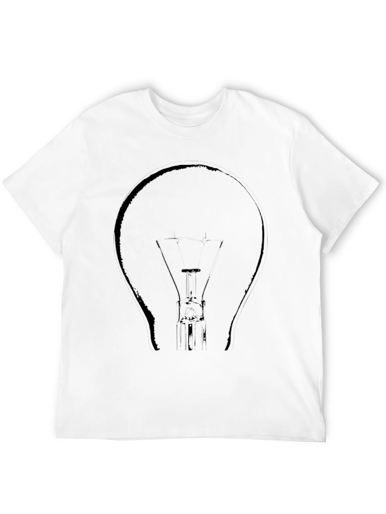 Black T-Shirt with Lightbulb Design