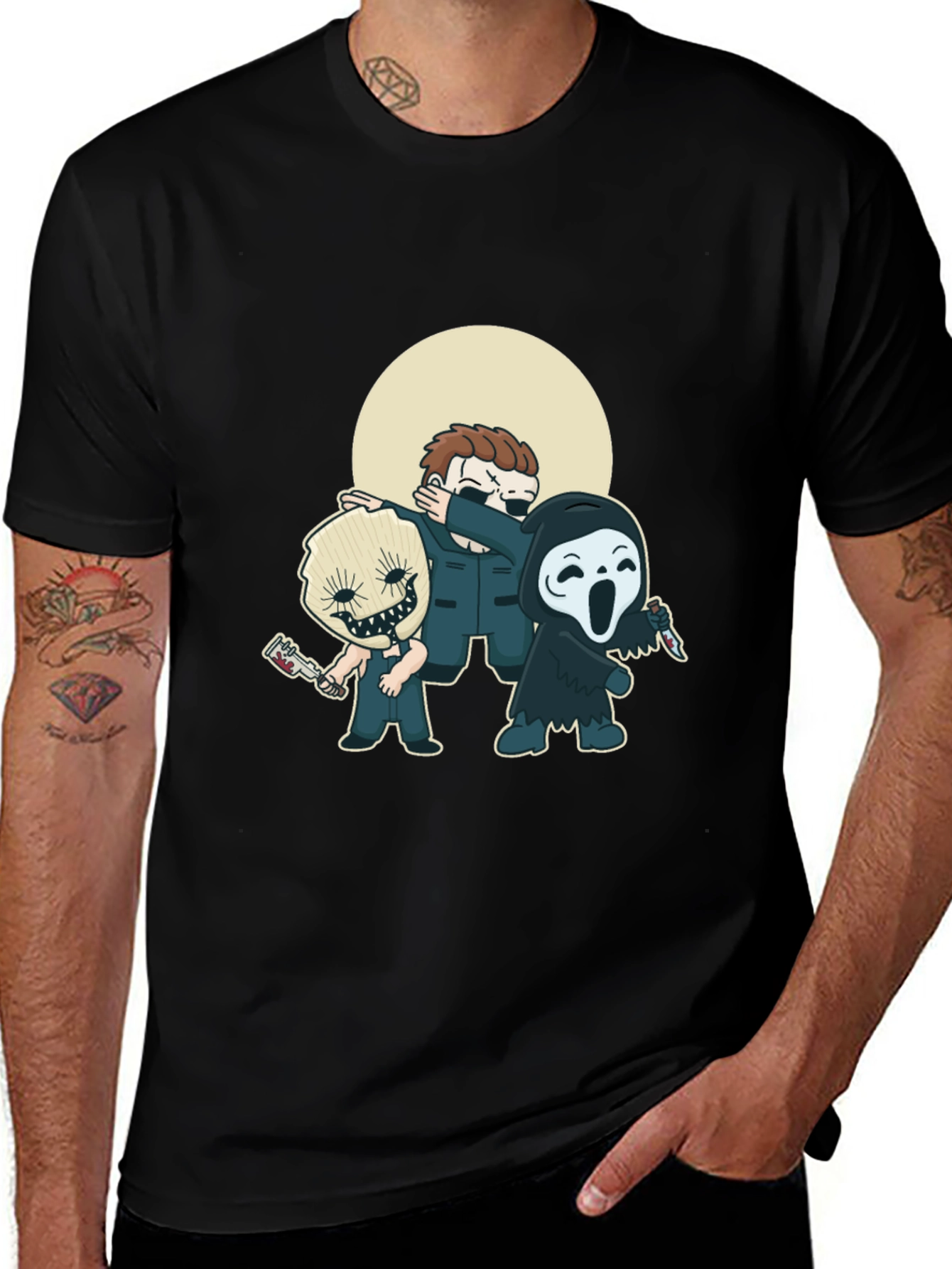 Horror Movie Character Graphic T-Shirt