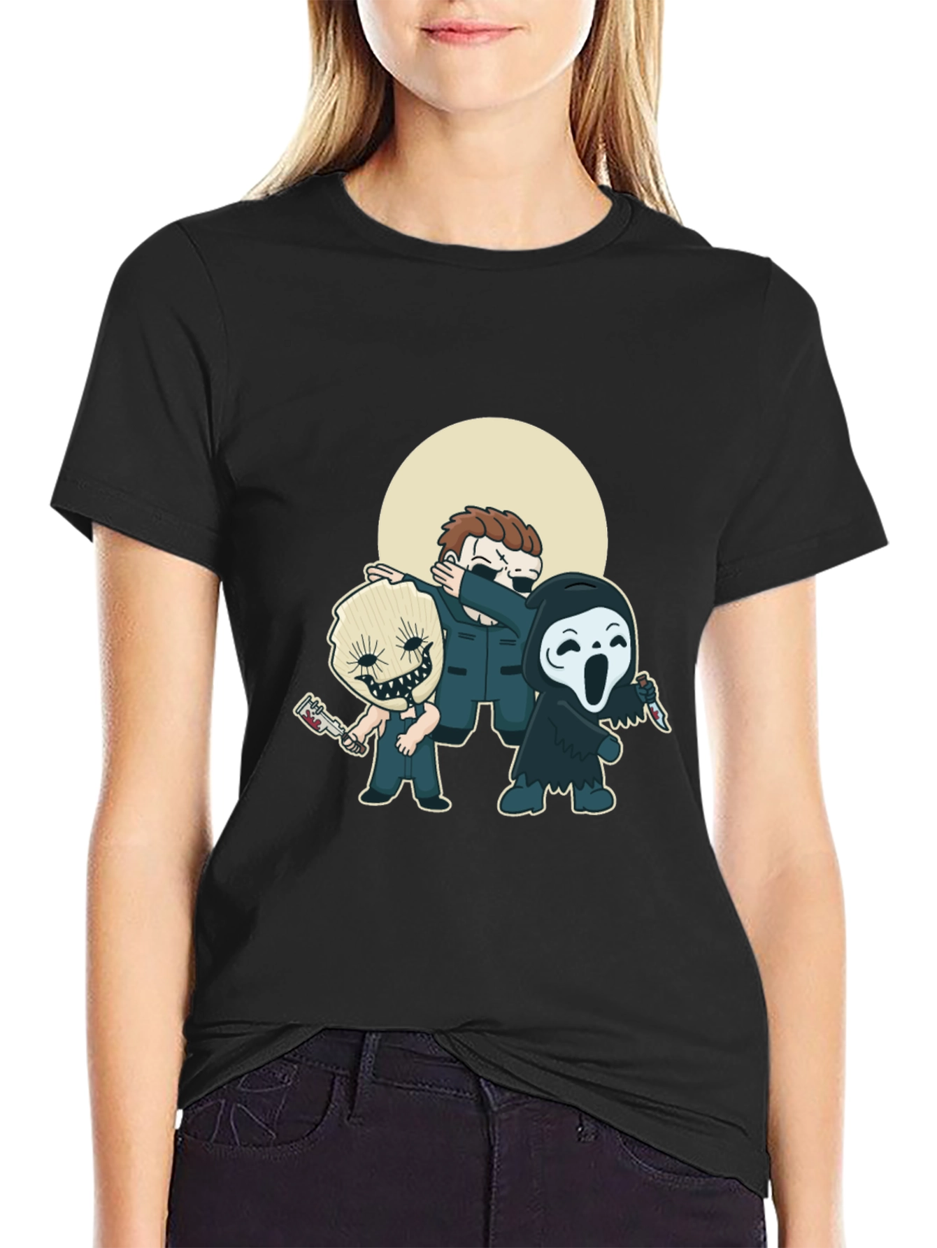 Horror Movie Character Graphic T-Shirt