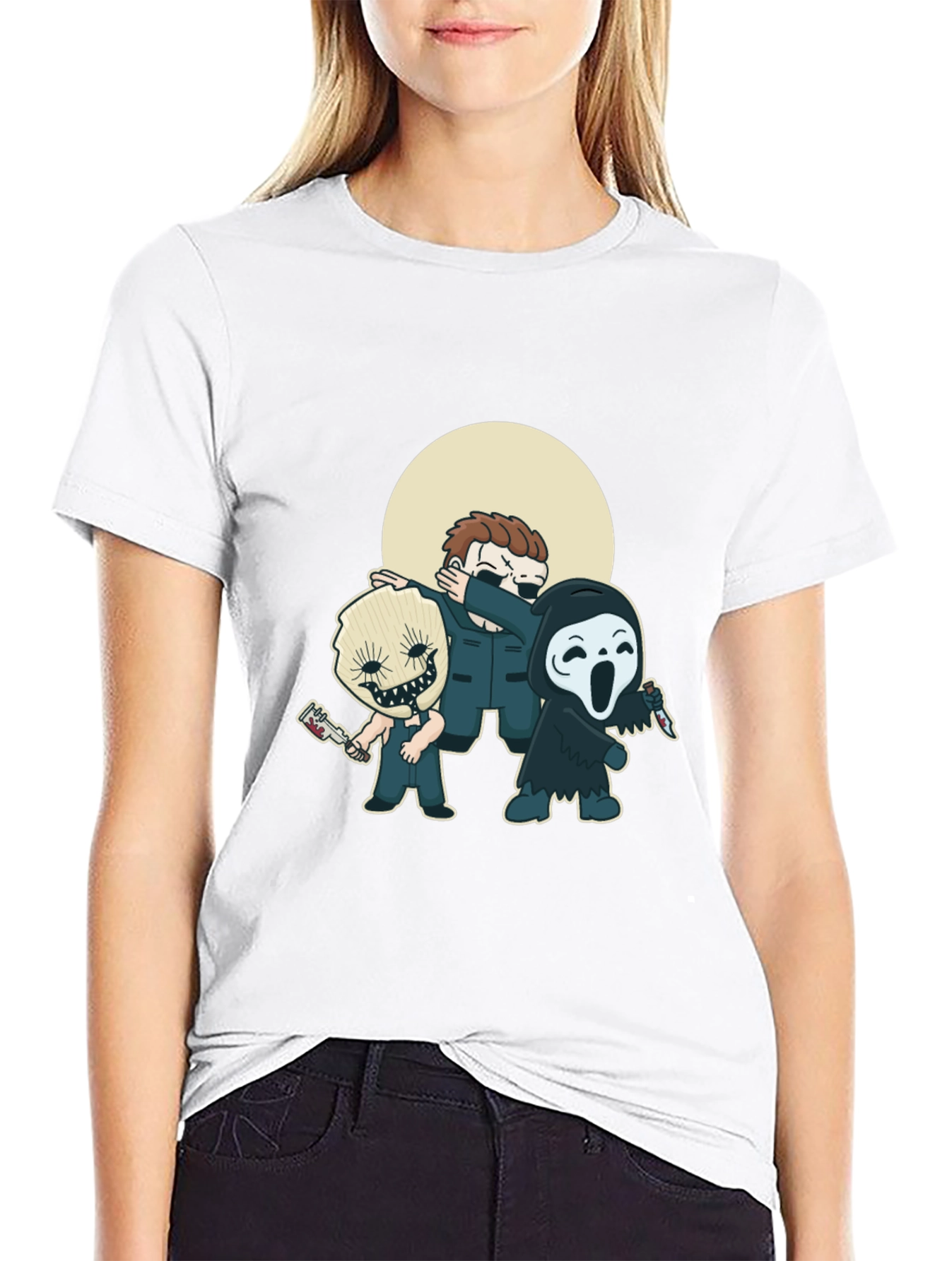 Horror Movie Character Graphic T-Shirt