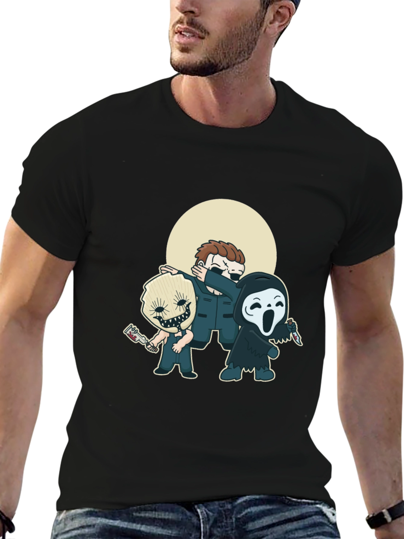 Horror Movie Character Graphic T-Shirt