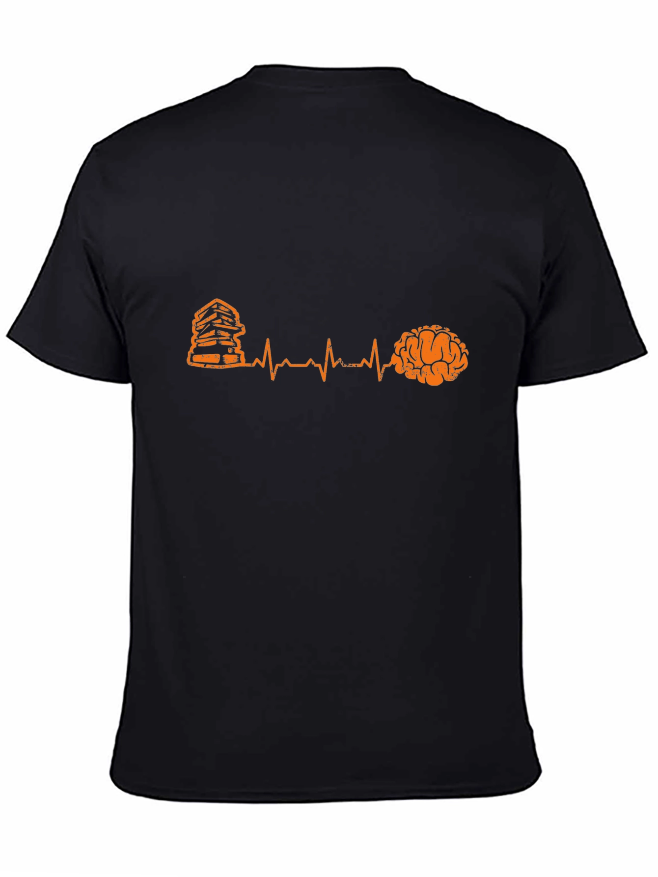 Book & Brain Heartbeat T-Shirt - Read Learn Live