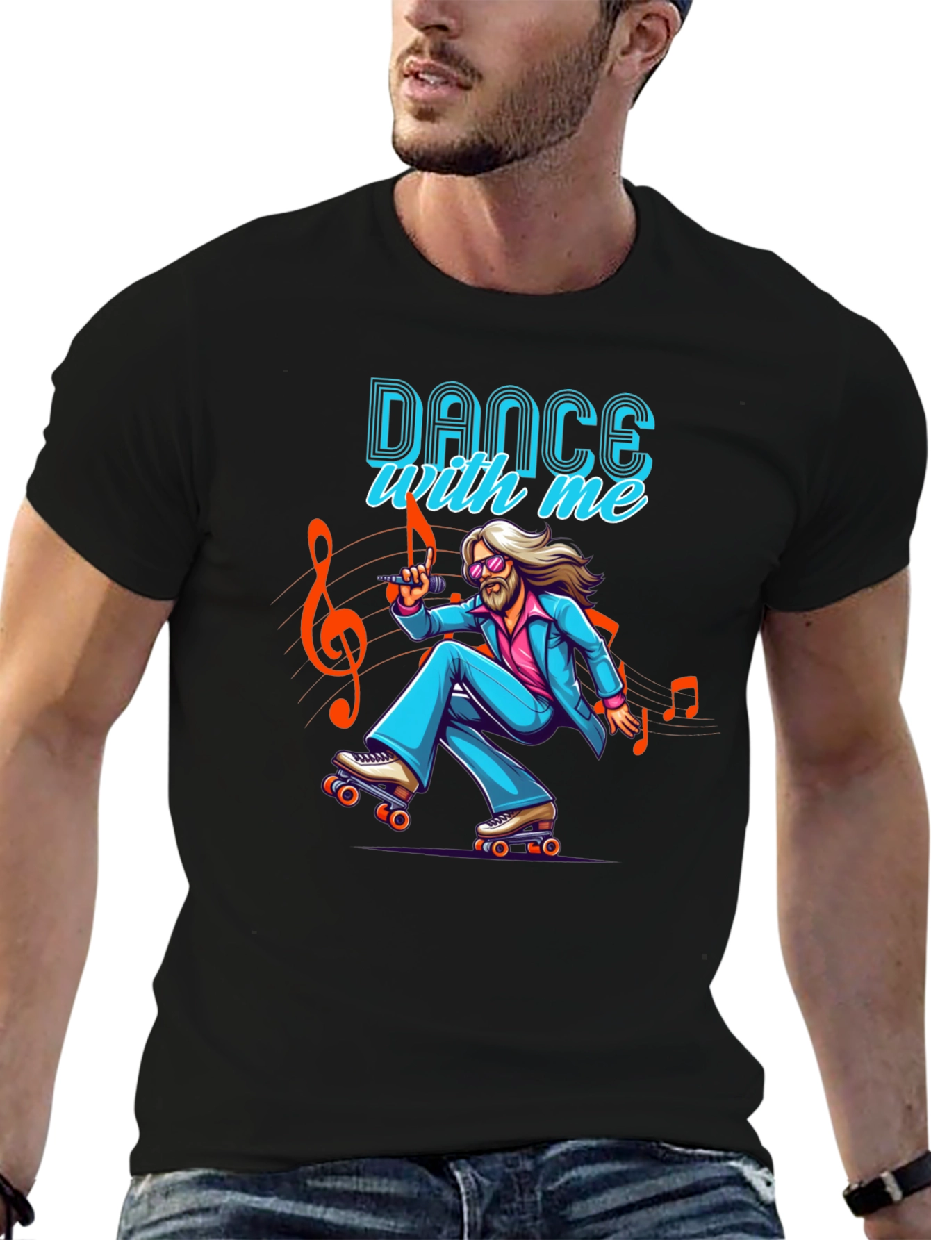 Retro Roller Disco T-Shirt - Dance With Me!