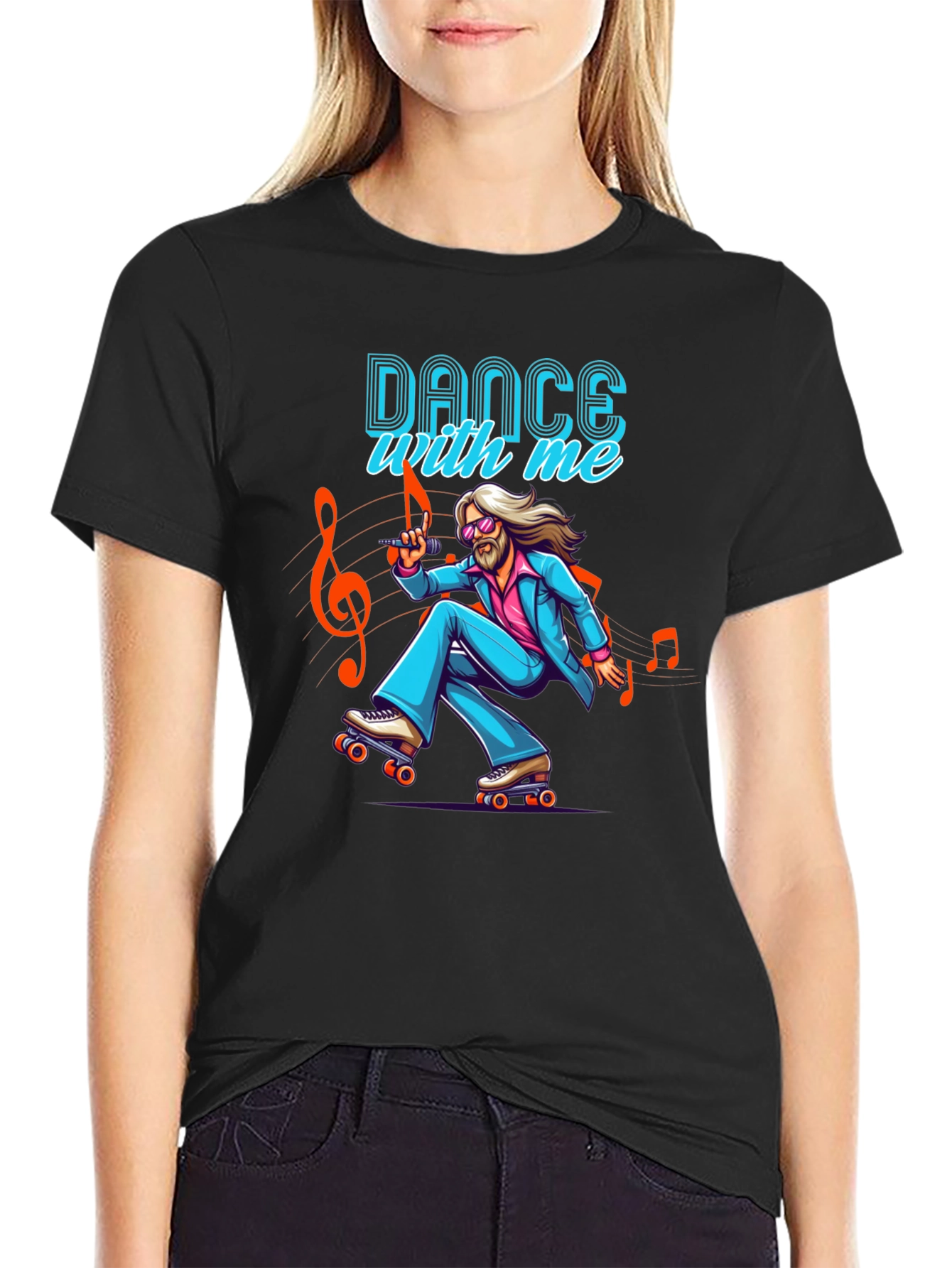 Retro Roller Disco T-Shirt - Dance With Me!
