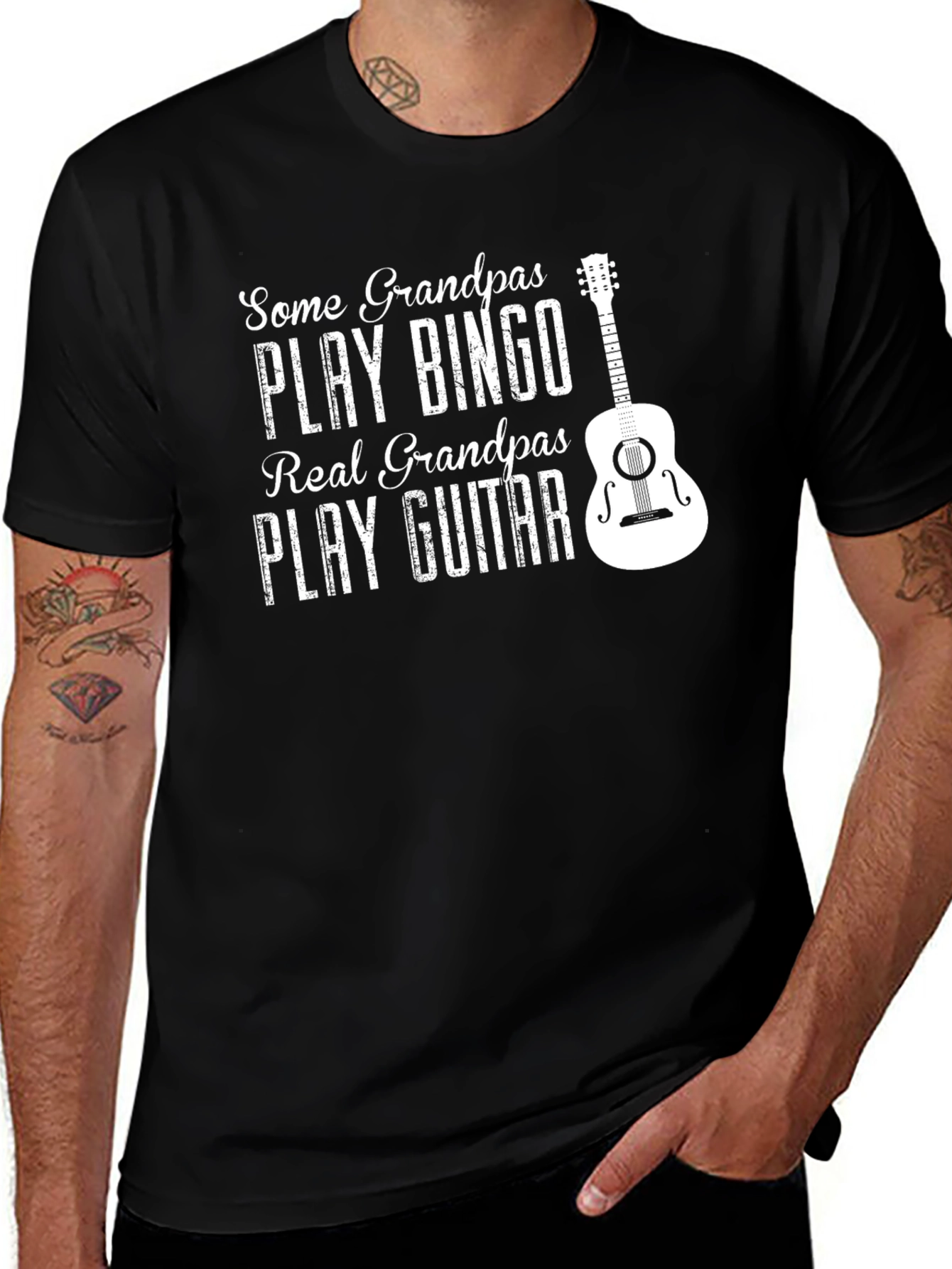 Grandpa Guitar T-Shirt - Play Guitar!